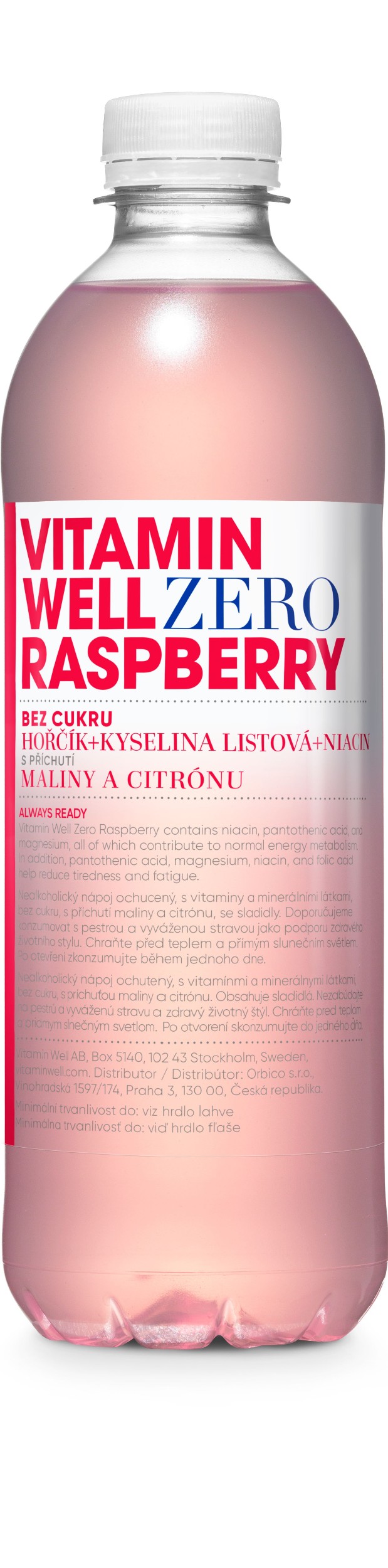 Zdravý svět - Vitamin Well Raspberry 500 ml