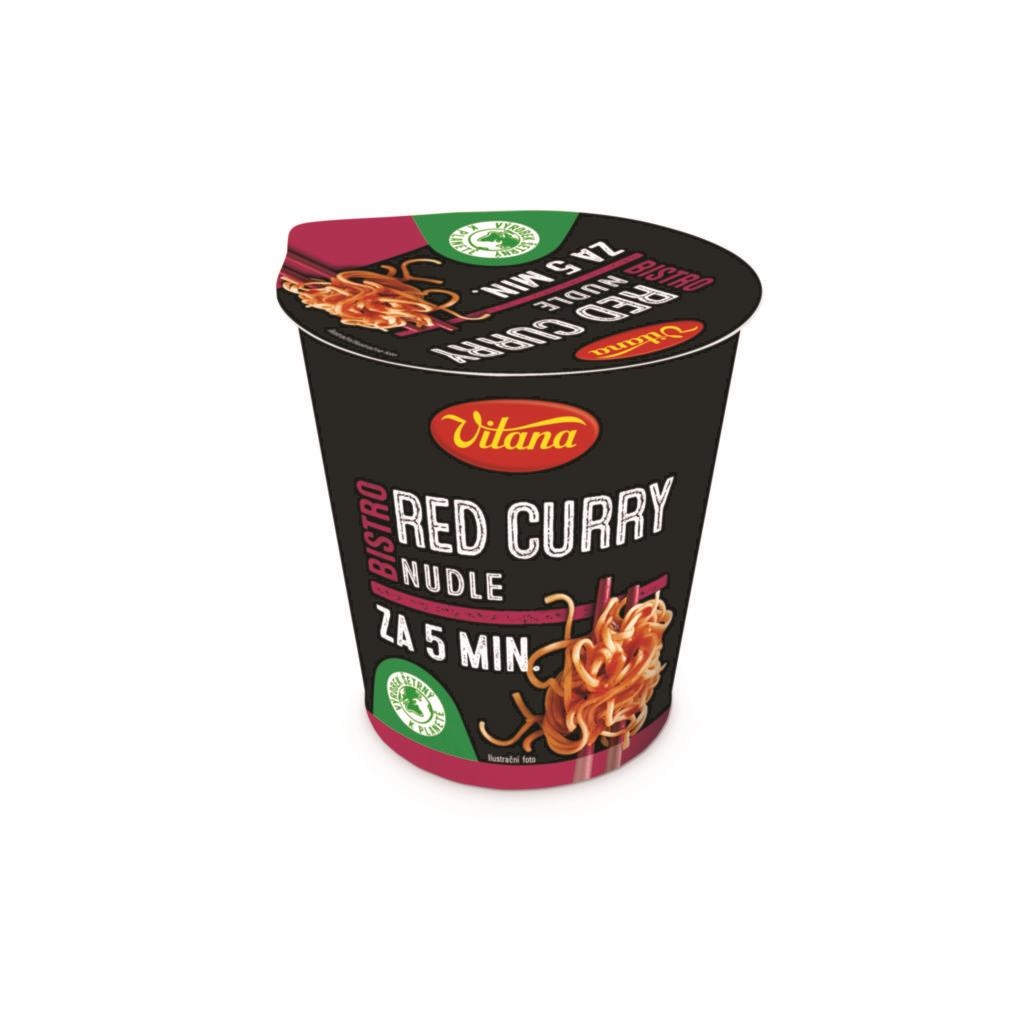 Trvanlivé potraviny - Vitana Bistor nudle red curry instantní dehydratovaný výrobek 55g