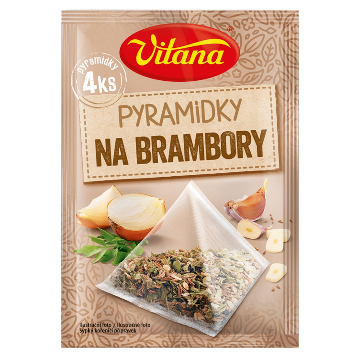 Trvanlivé potraviny - Vitana Brambory pyramidky koření 4 x 5g
