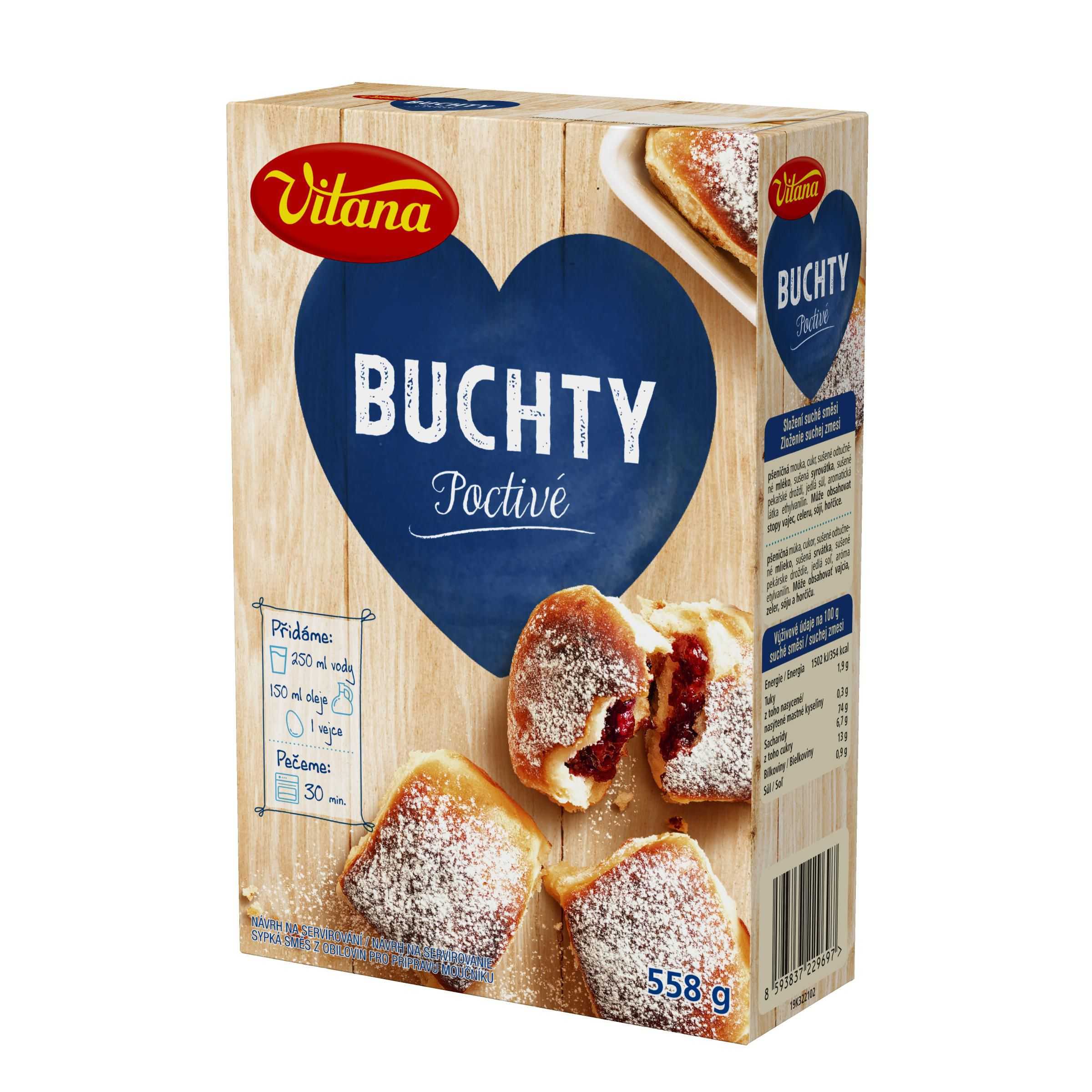 Trvanlivé potraviny - Vitana České buchty 558 g