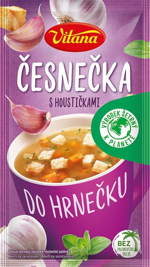 Trvanlivé potraviny - Vitana Česnečka polévka do hrnečku 17 g