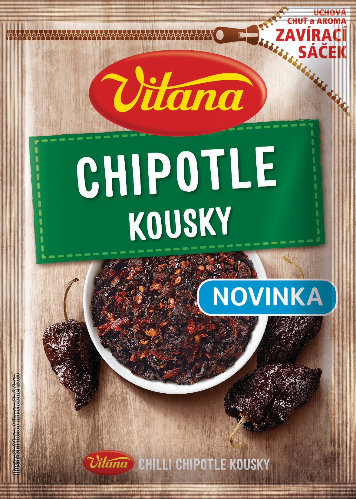 Trvanlivé potraviny - Vitana Chilli chipotle kousky 20g