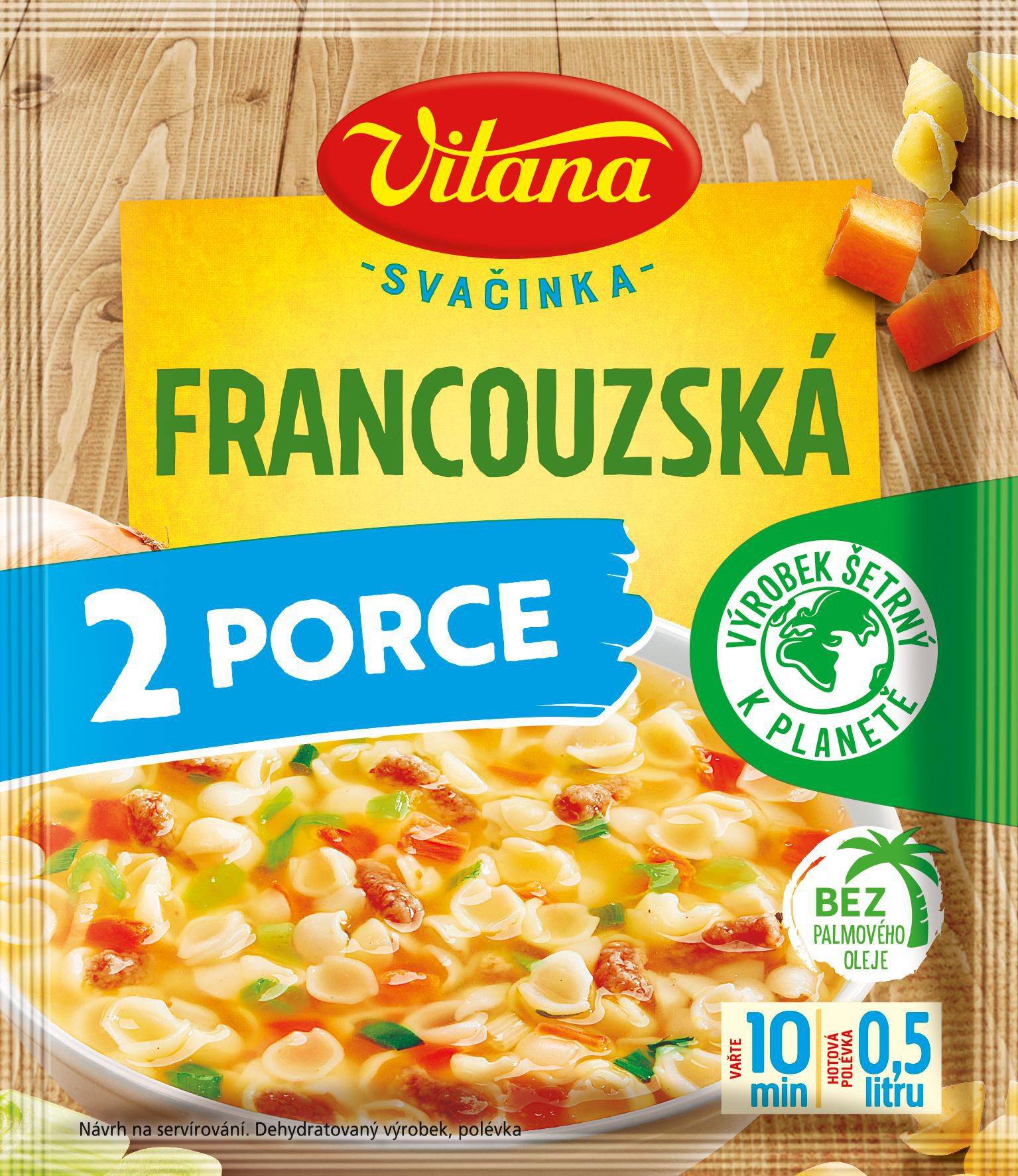 Trvanlivé potraviny - Vitana Francouzská polévka 2 porce 30g