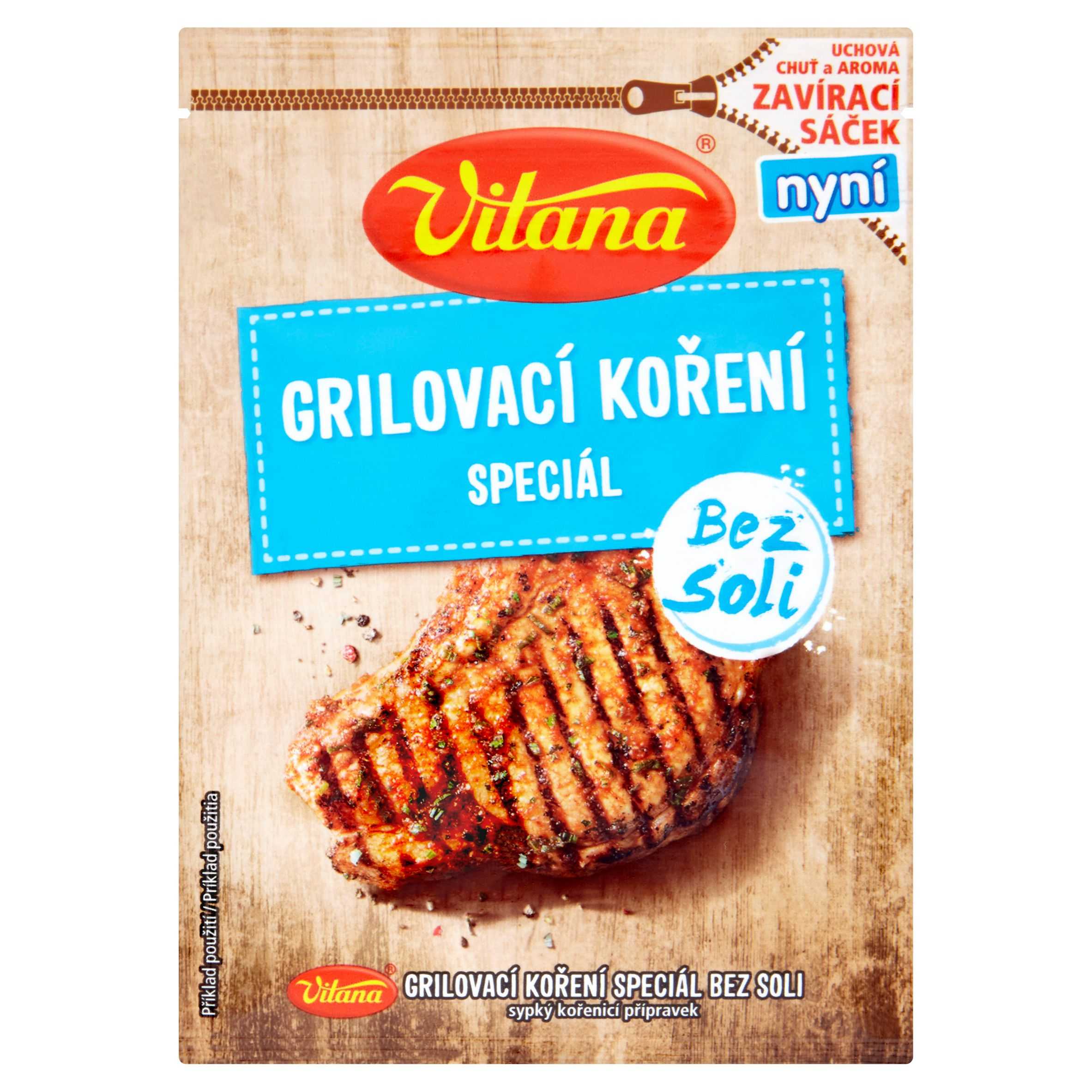 Trvanlivé potraviny - Vitana Grilovací koření speciál bez soli 18 g