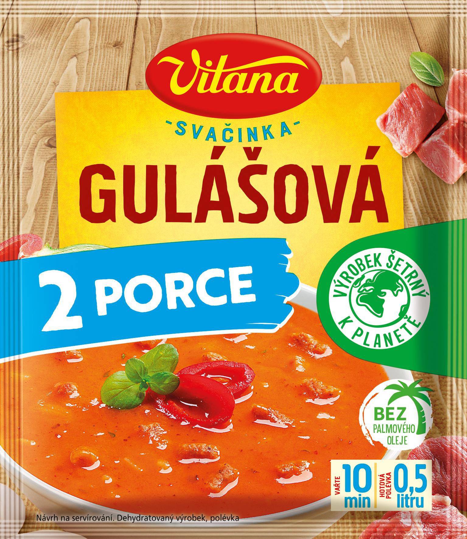 Trvanlivé potraviny - Vitana Gulášová polévka 2 porce 38g