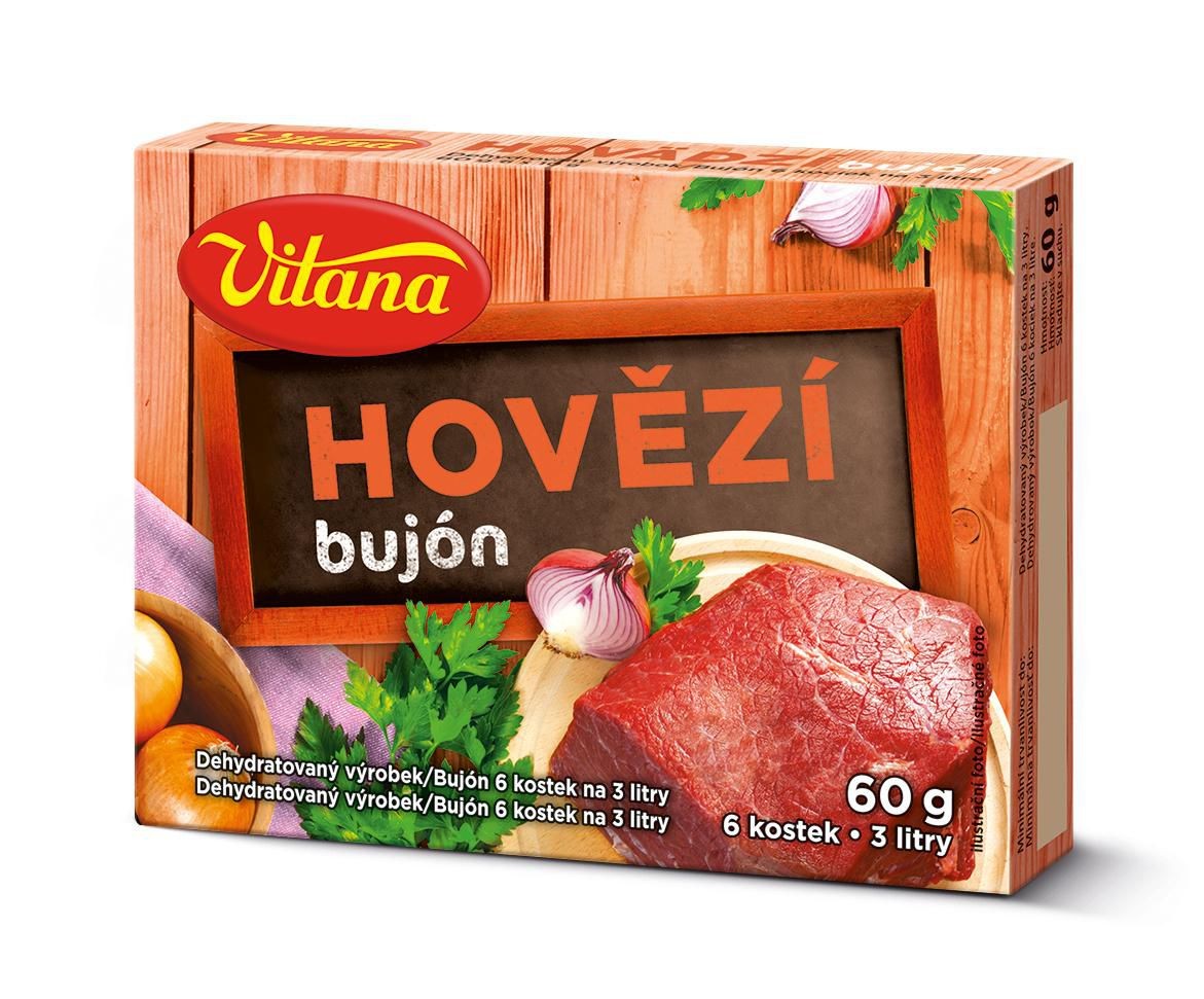 Trvanlivé potraviny - Vitana Hovězí bujón 60 g