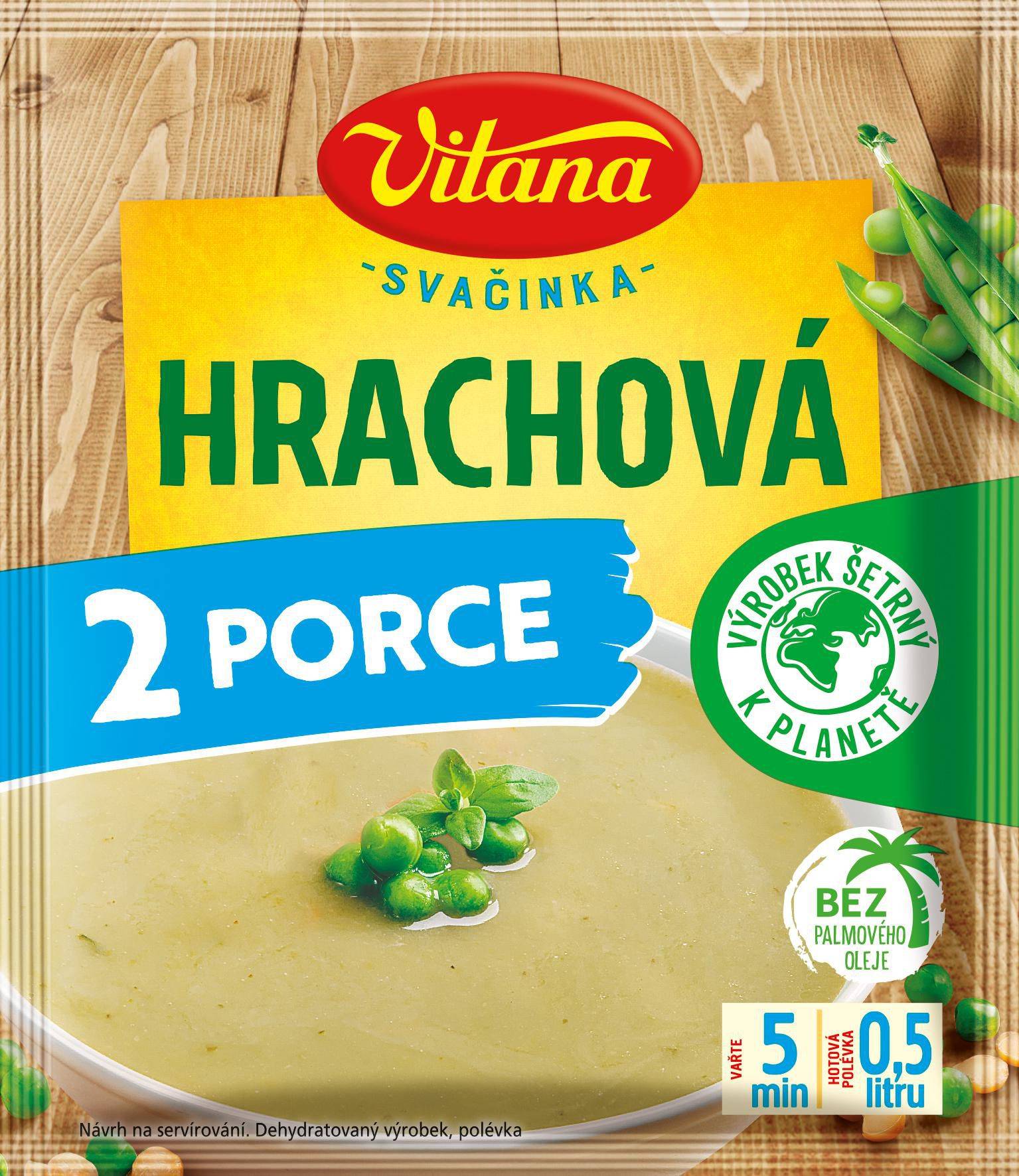 Trvanlivé potraviny - Vitana Hrachová polévka 2 porce 48g