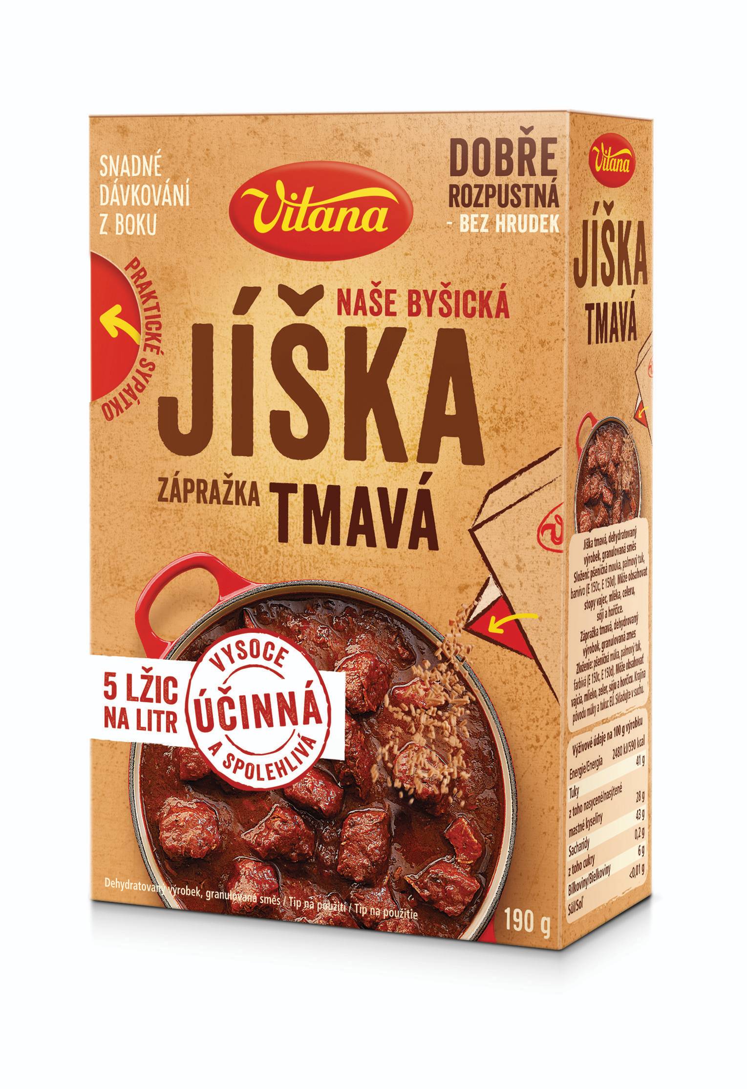 Trvanlivé potraviny - Vitana Jíška tmavá 190g