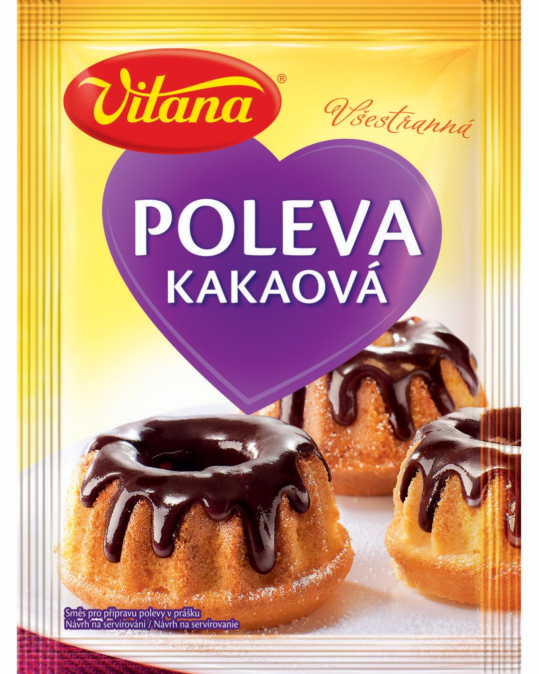 Trvanlivé potraviny - Vitana Kakaová poleva v prášku 100g