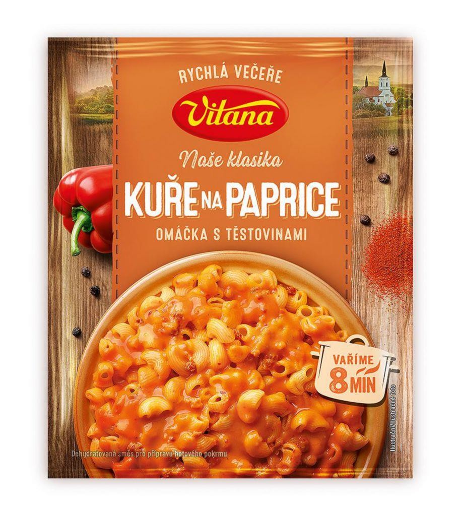 Trvanlivé potraviny - Vitana Kuře na paprice omáčka s těstovinami 167 g