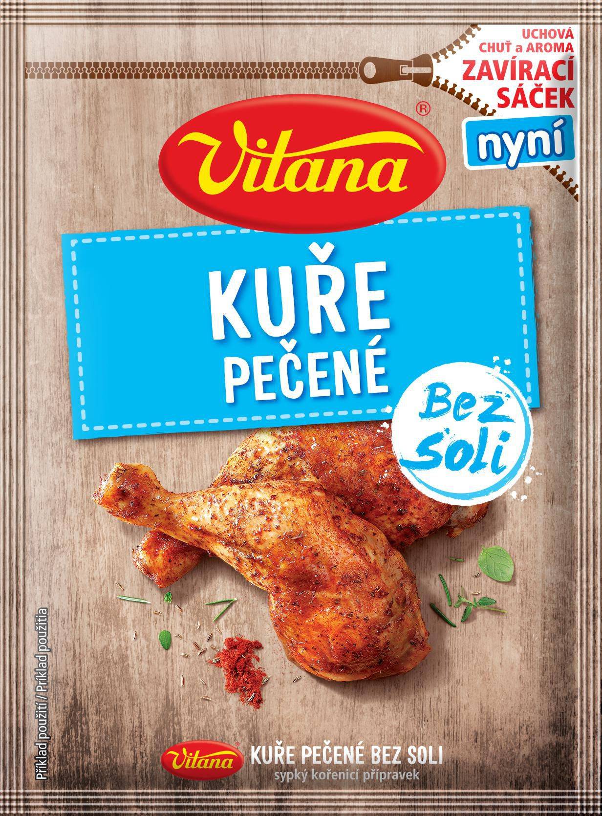 Trvanlivé potraviny - Vitana Kuře pečené bez soli 18g