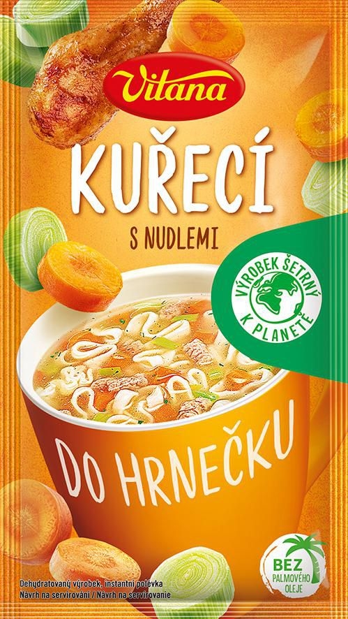 Trvanlivé potraviny - Vitana Kuřecí polévka do hrnečku 14 g