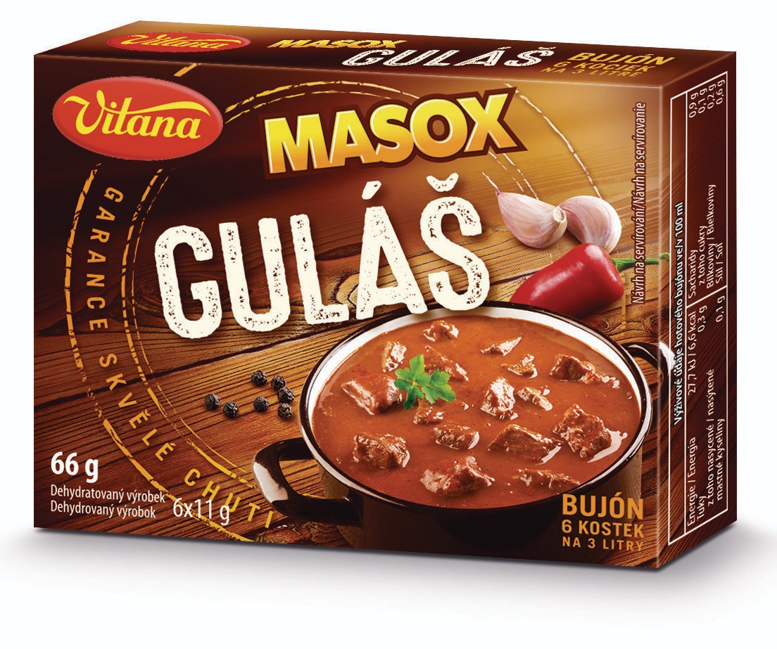 Trvanlivé potraviny - Vitana Masox guláš 6 kostek 66g
