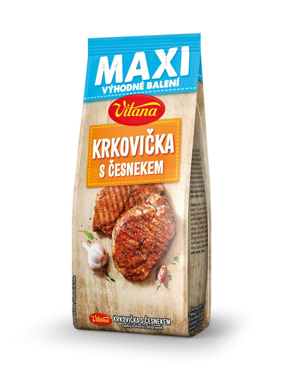 Trvanlivé potraviny - Vitana MAXI Krkovička s česnekem 90g