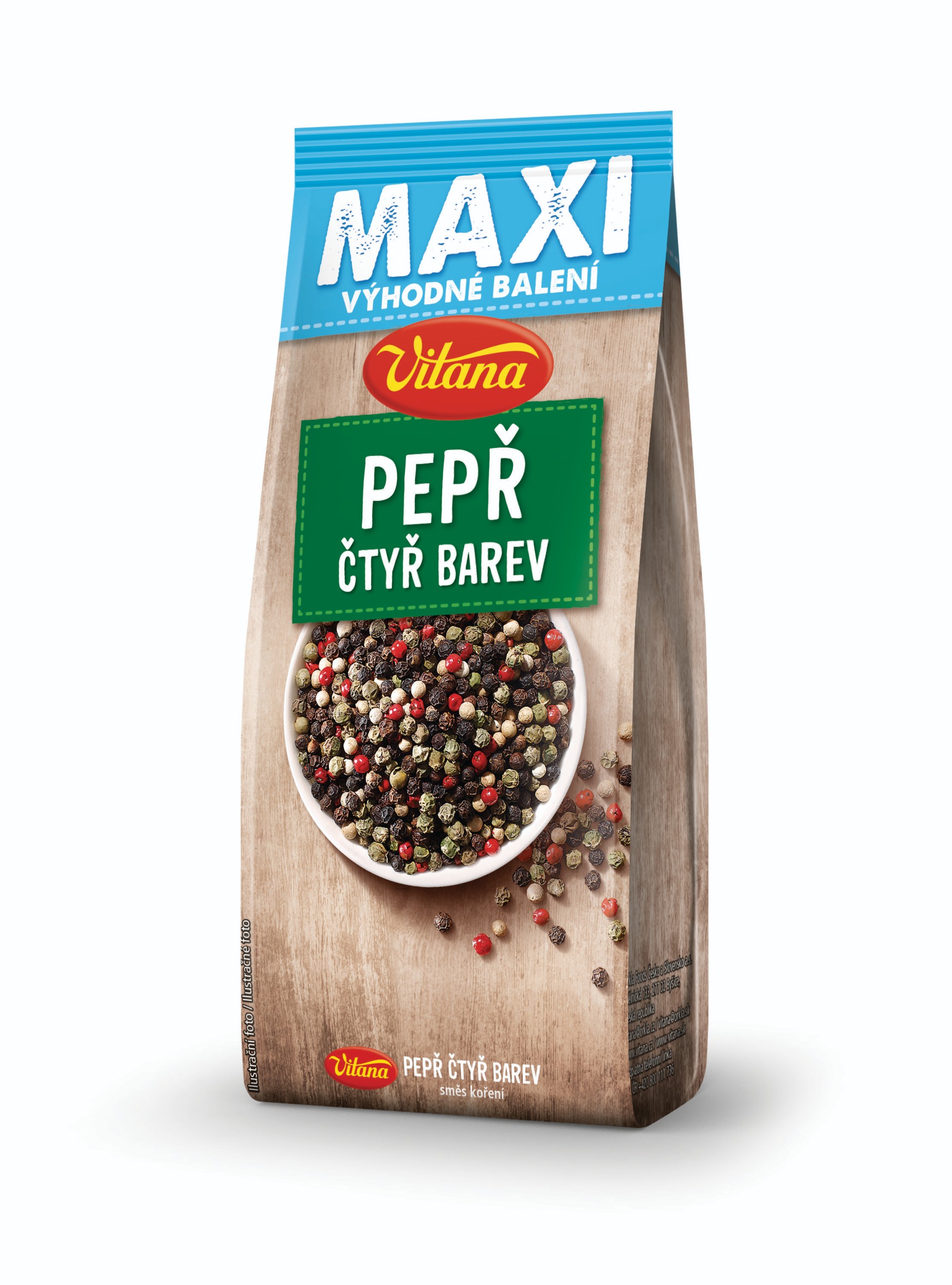 Trvanlivé potraviny - Vitana Maxi pepř čtyř barev 50g