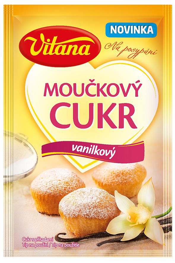 Trvanlivé potraviny - Vitana Moučkový cukr vanilkový 10g