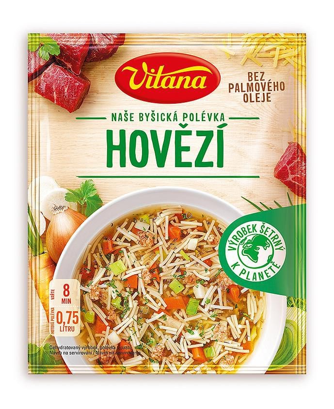 Trvanlivé potraviny - Vitana Naše byšická polévka hovězí 58g