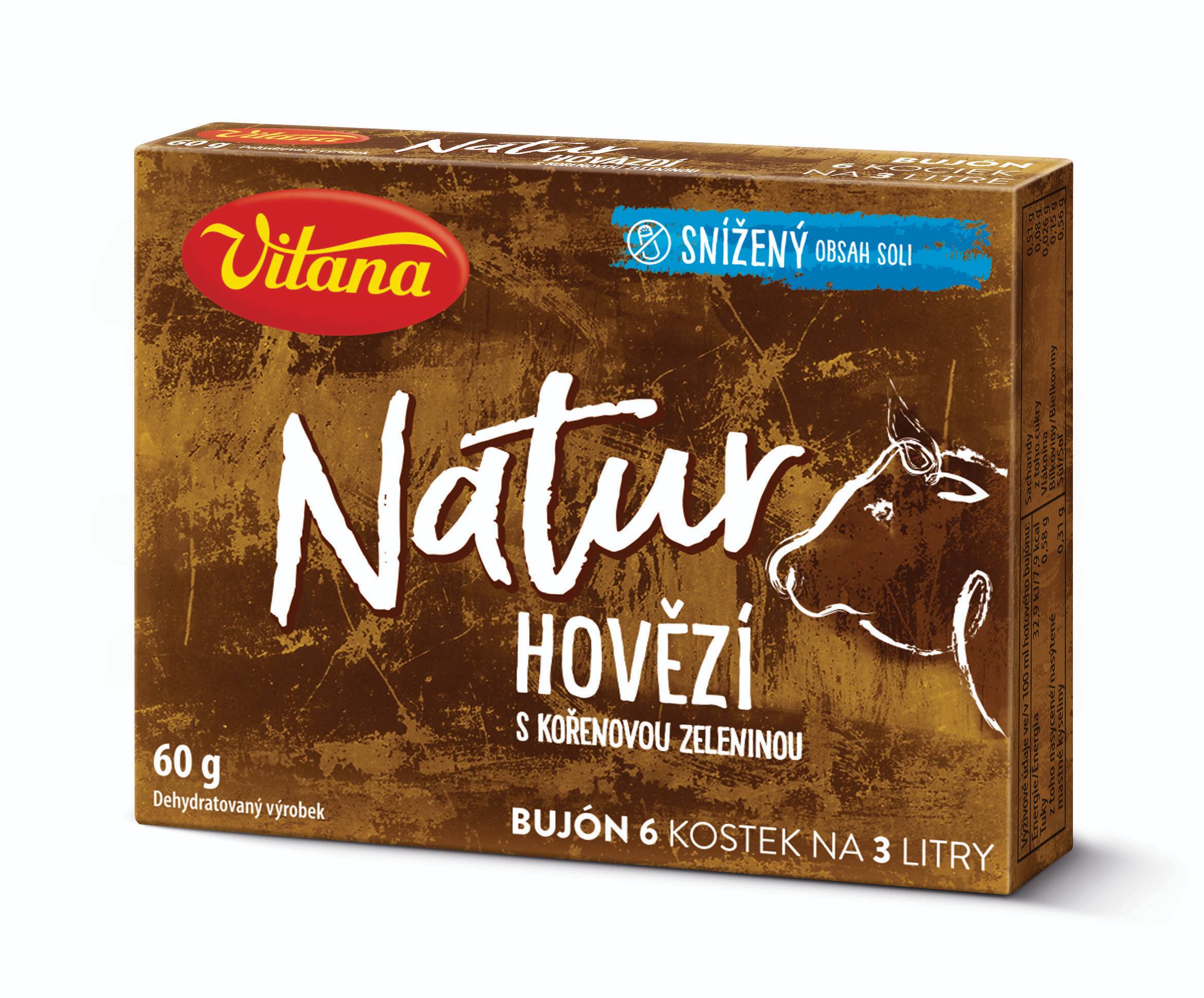Trvanlivé potraviny - Vitana Natur Hovězí bujón 60 g