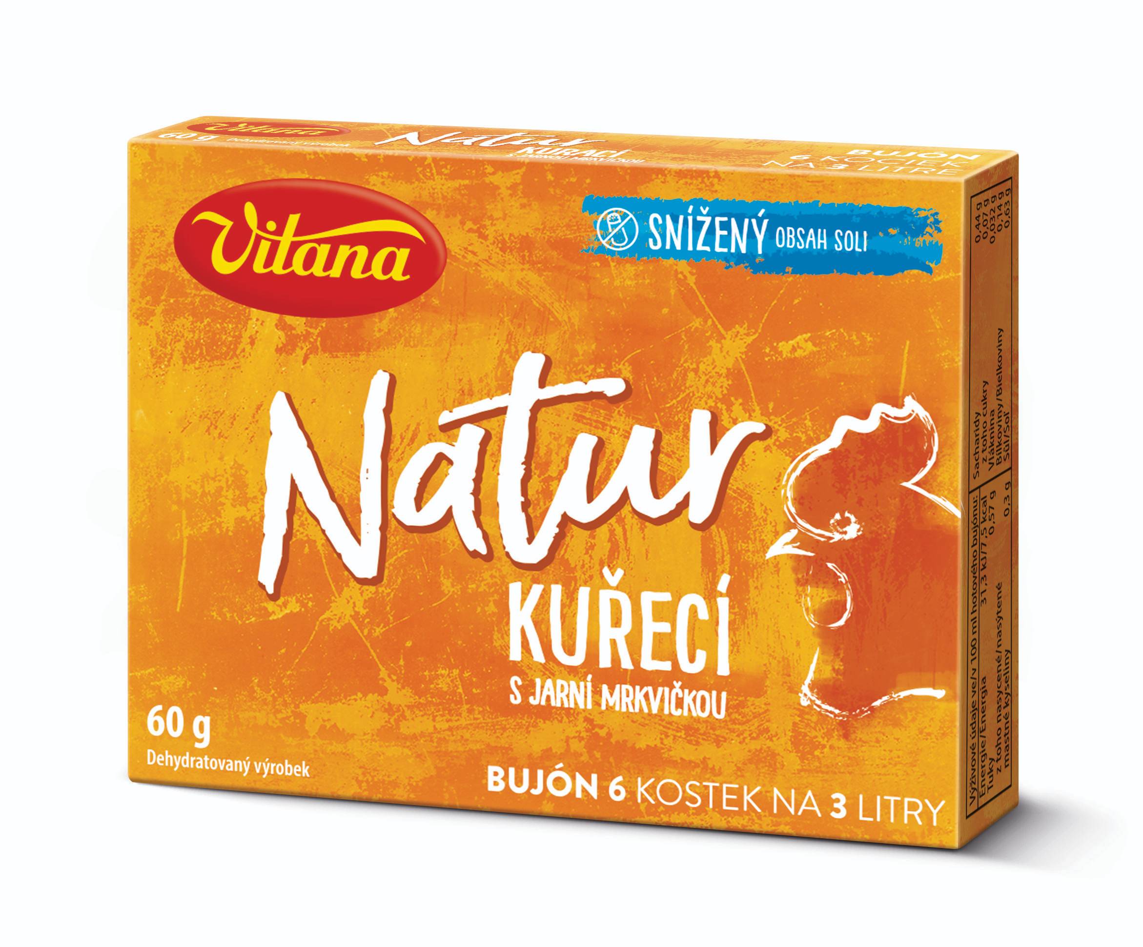 Trvanlivé potraviny - Vitana Natur Kuřecí bujón 60 g