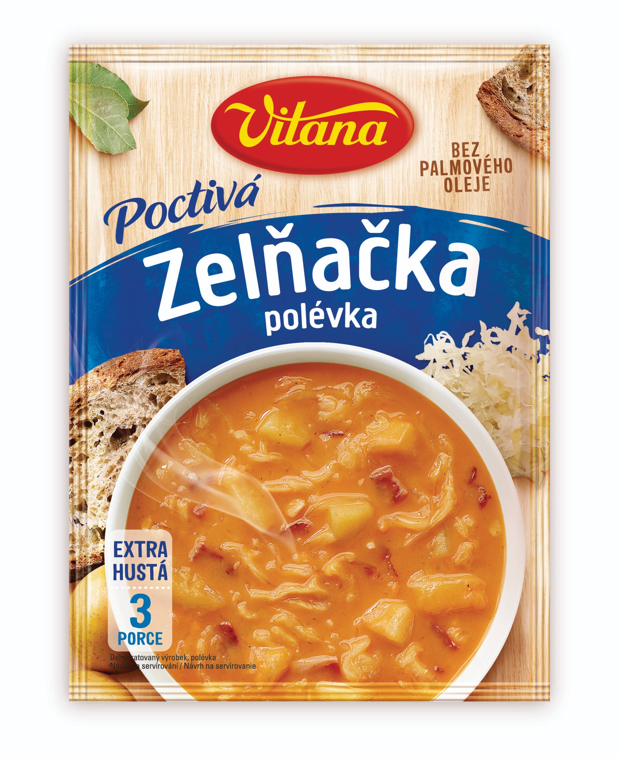Trvanlivé potraviny - Vitana Poctivá zelňačka polévka 80g