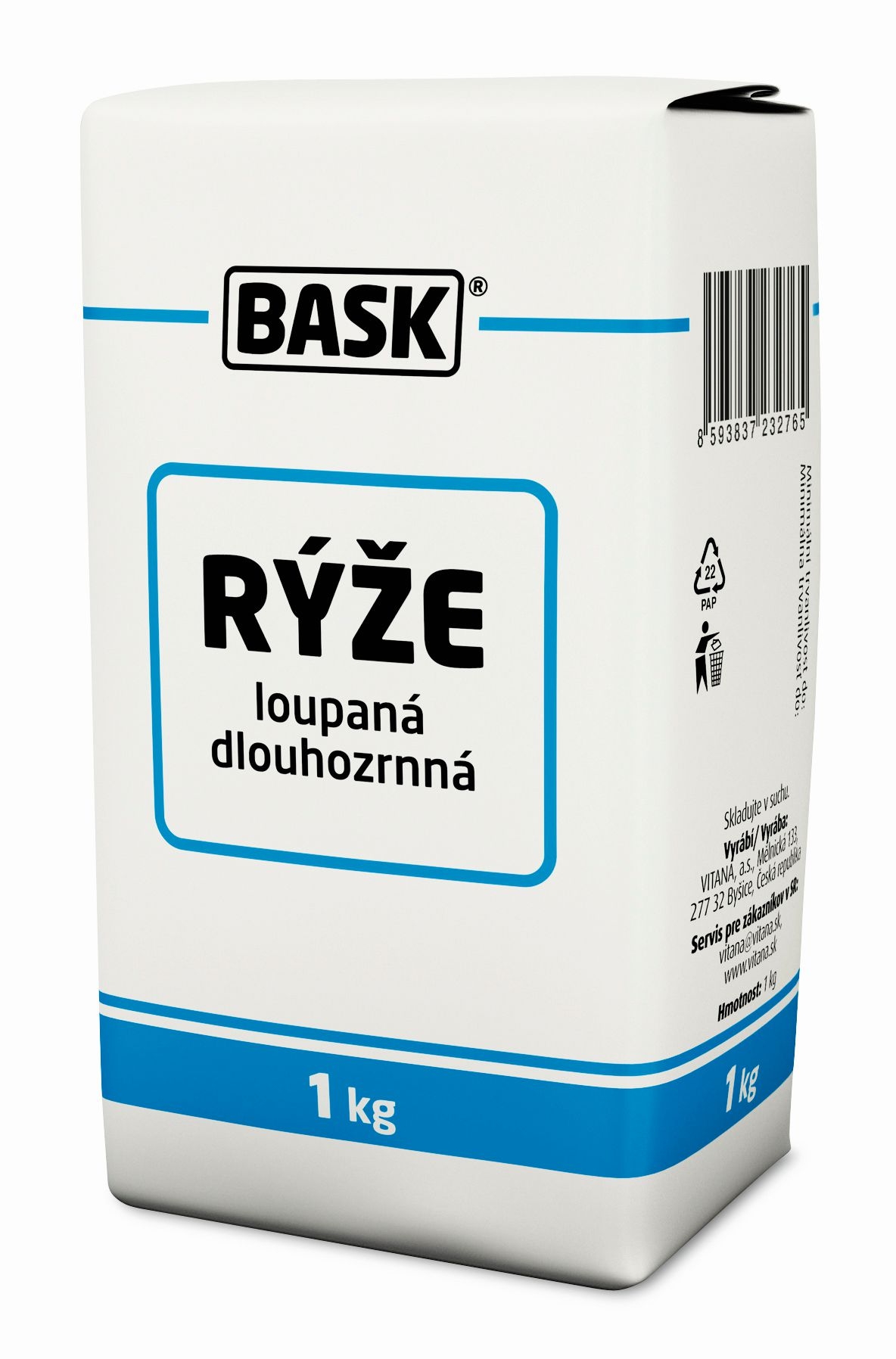 Trvanlivé potraviny - Vitana Rýže loupaná dlouhozrnná 1 kg