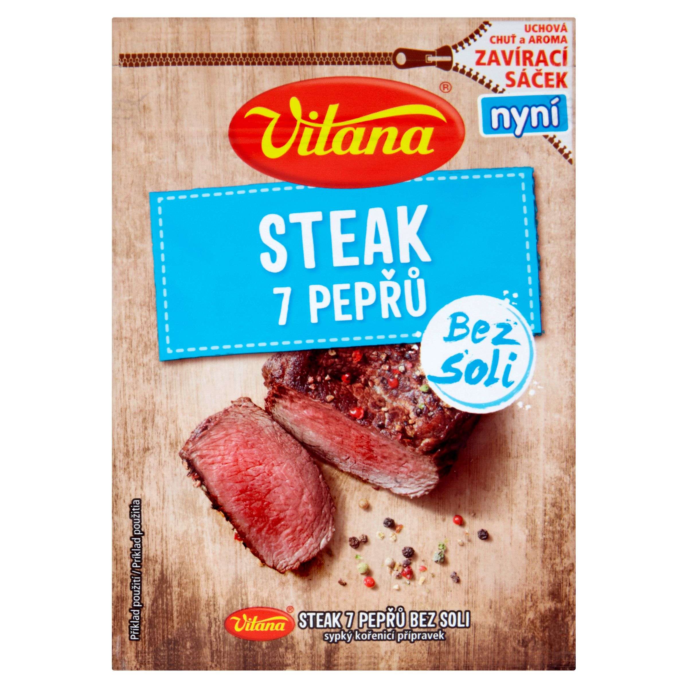 Trvanlivé potraviny - Vitana Steak 7 pepřů bez soli 13g