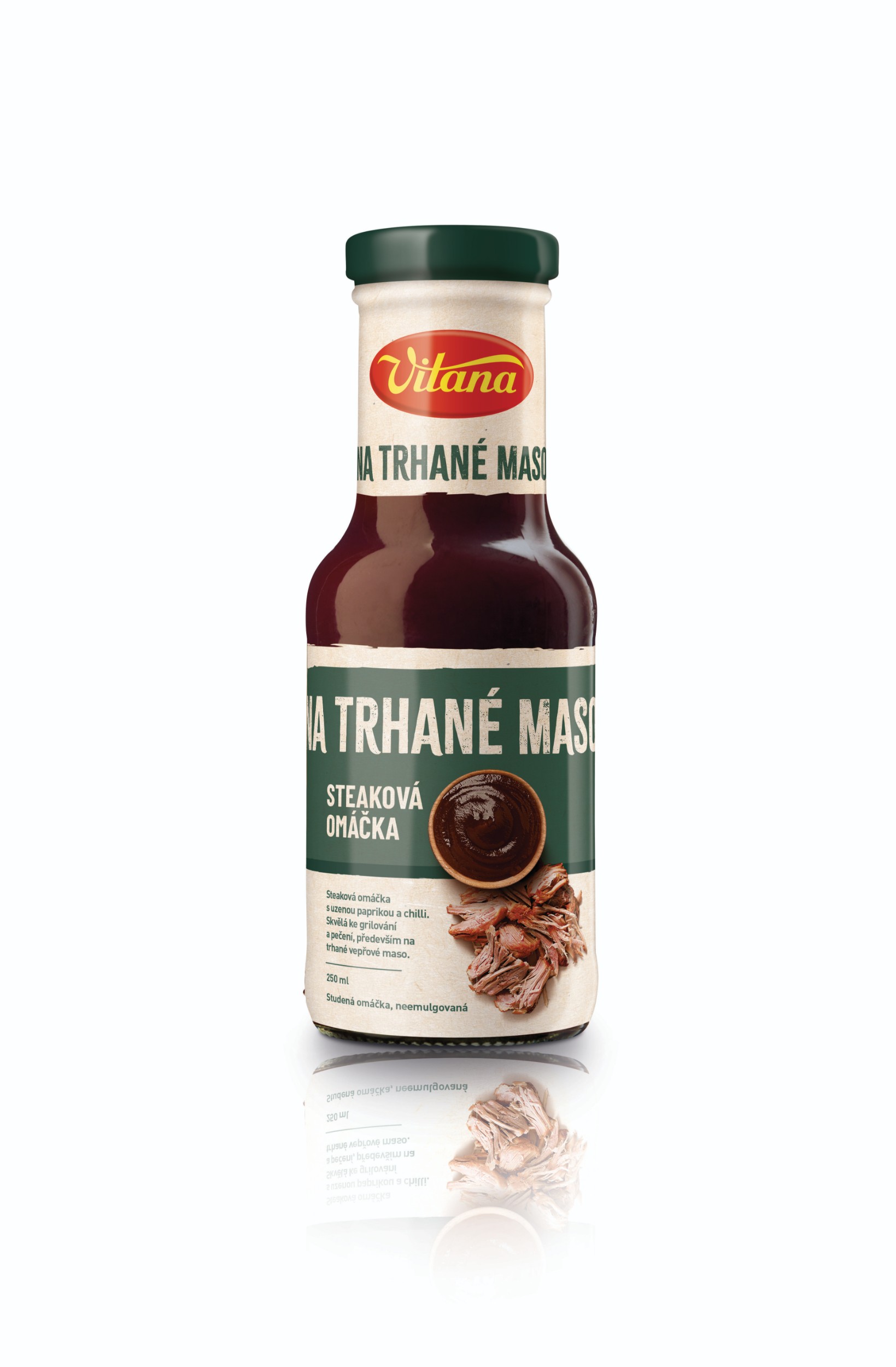 Trvanlivé potraviny - Vitana Steaková omáčka na trhané maso 250 ml
