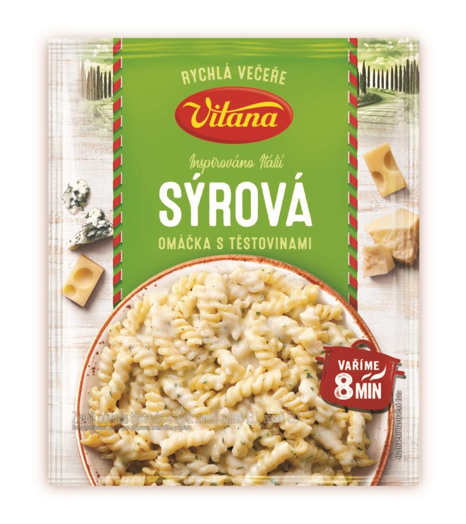 Trvanlivé potraviny - Vitana Sýrová omáčka s těstovinami 160 g