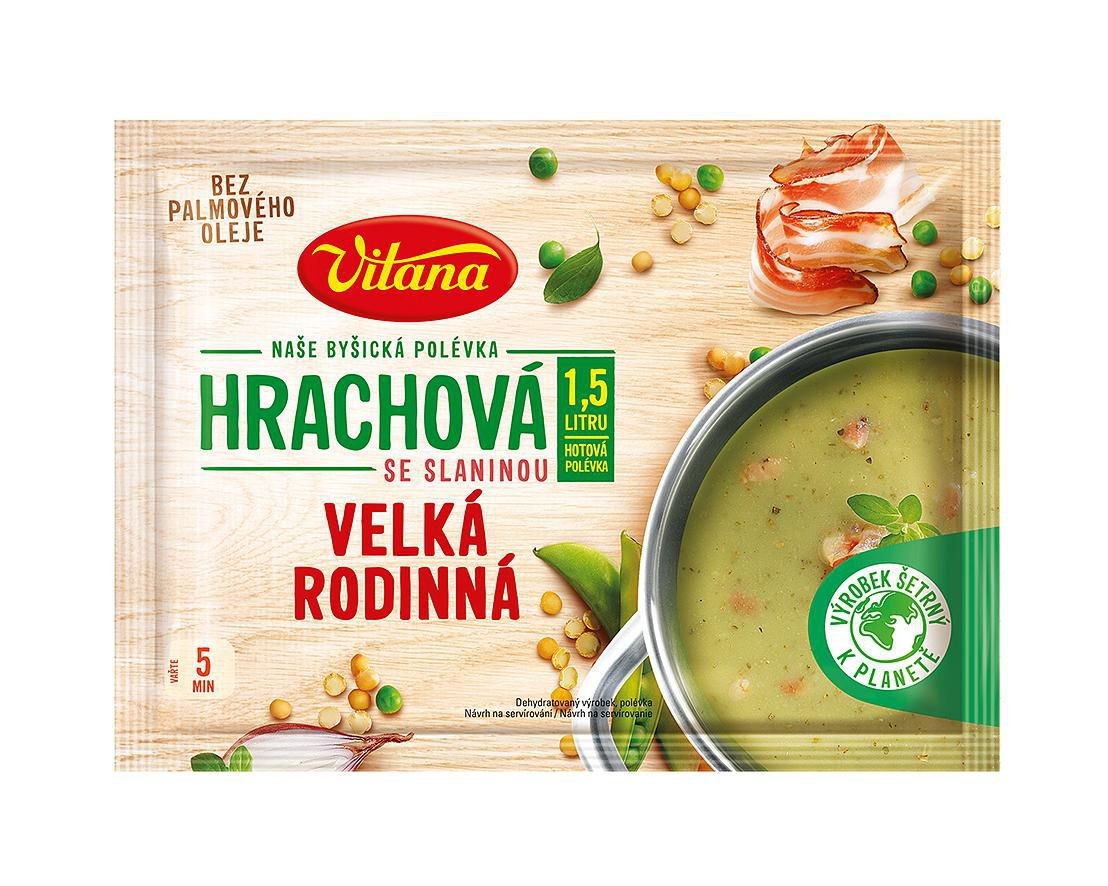 Trvanlivé potraviny - Vitana Velká rodinná Hrachová 6 porcí 144g