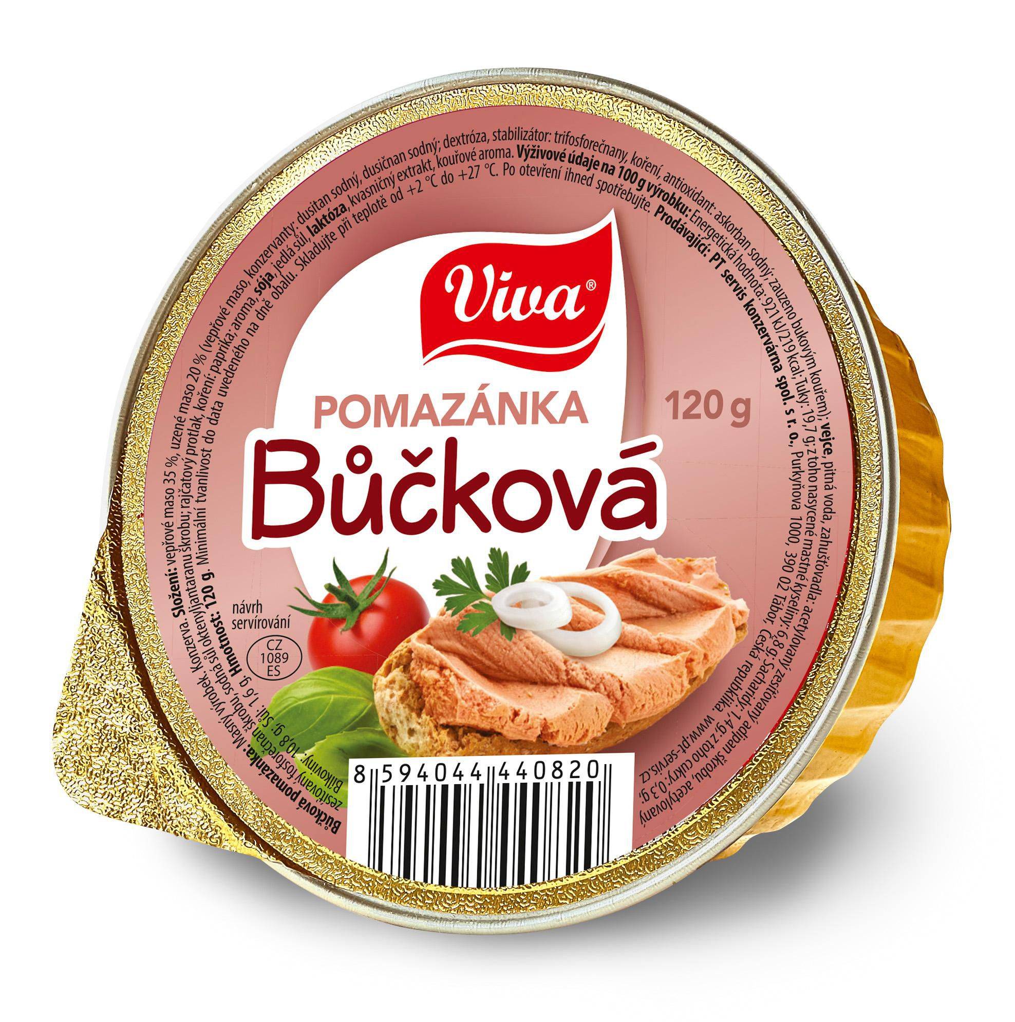 Trvanlivé potraviny - Viva Bůčková pomazánka 120g