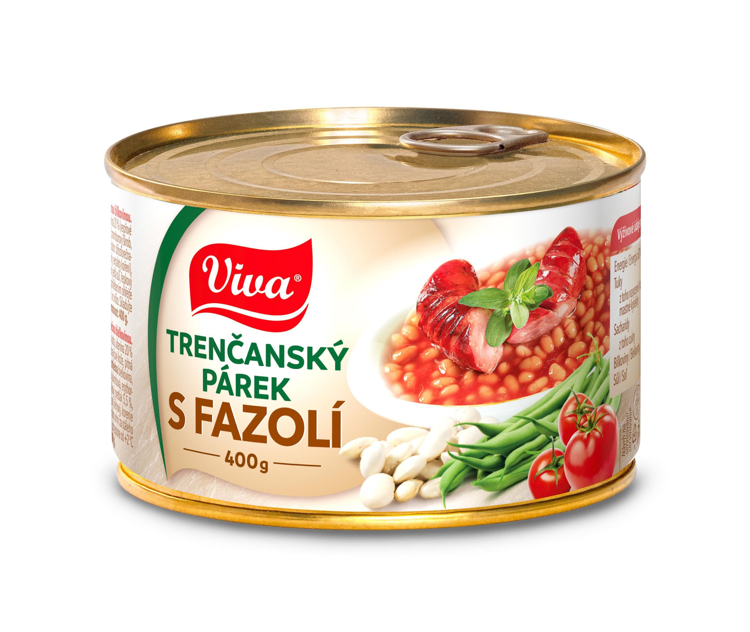 Trvanlivé potraviny - Viva Carne Trenčanský párek s fazolí 400 g