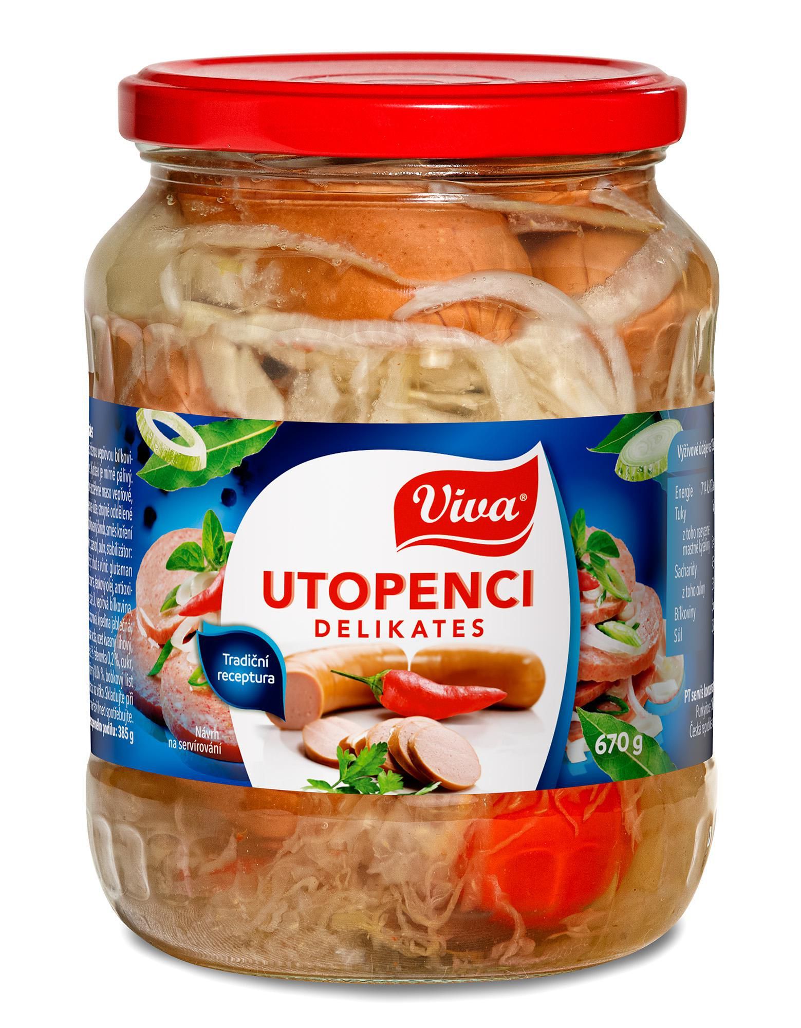 Trvanlivé potraviny - Viva Carne Utopenci delikates 670g
