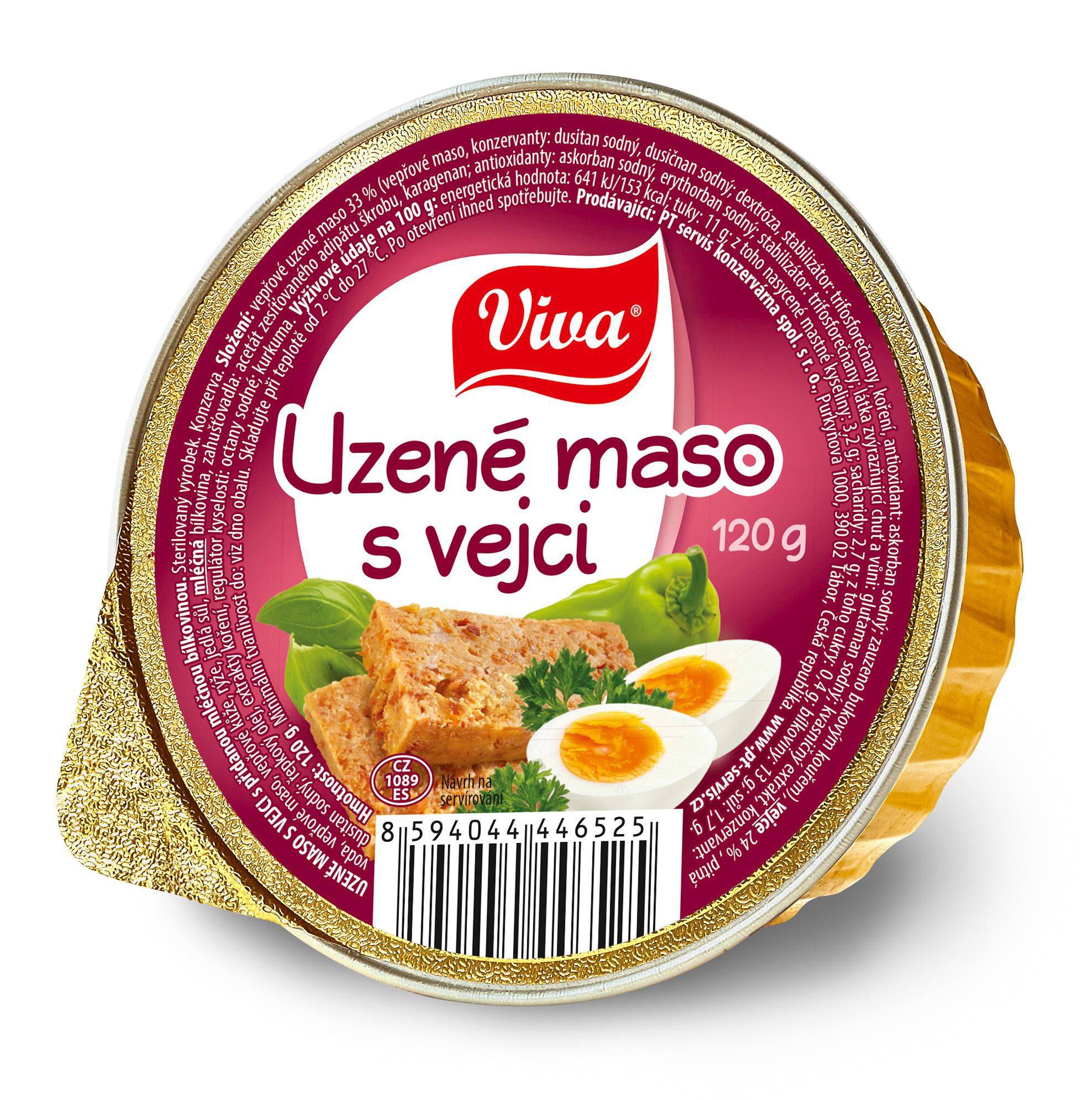 Trvanlivé potraviny - Viva Carne Uzené maso s vejci 120 g