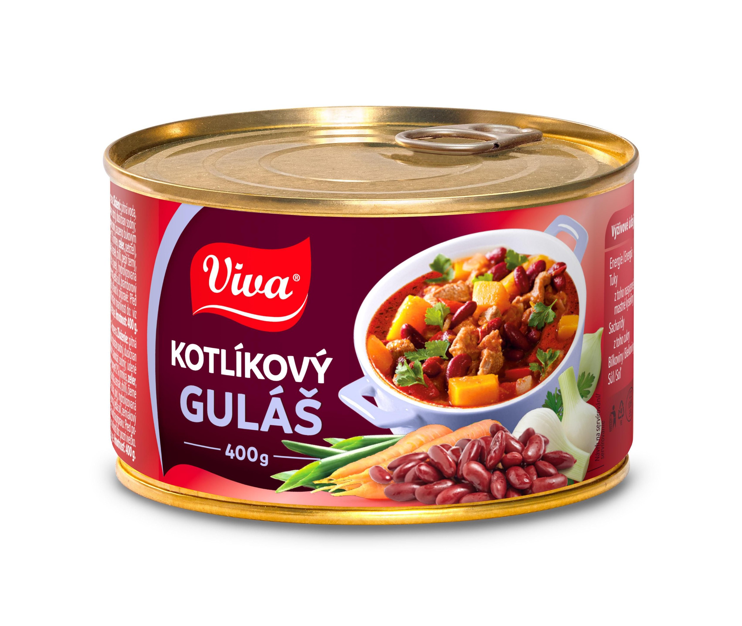Trvanlivé potraviny - Viva Kotlíkový guláš 400g