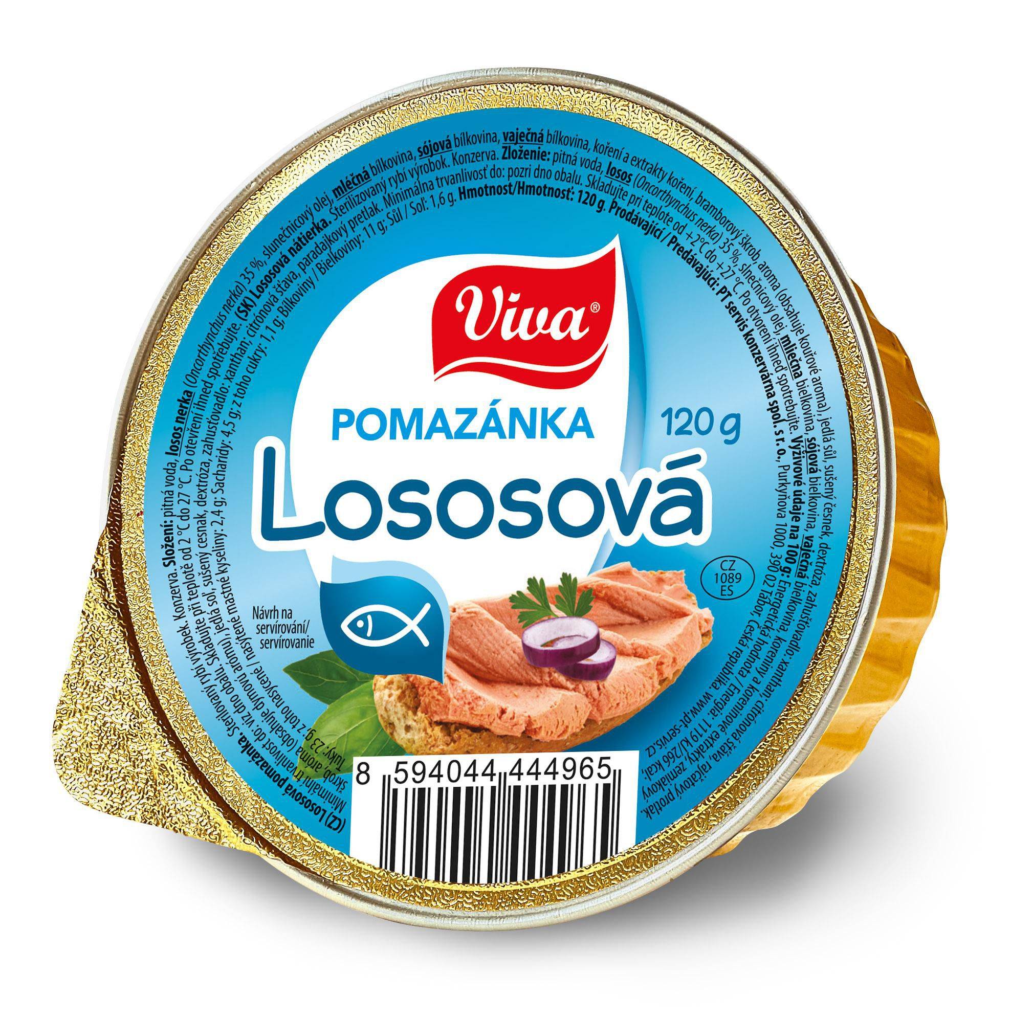 Trvanlivé potraviny - Viva Lososová pomazánka 120g
