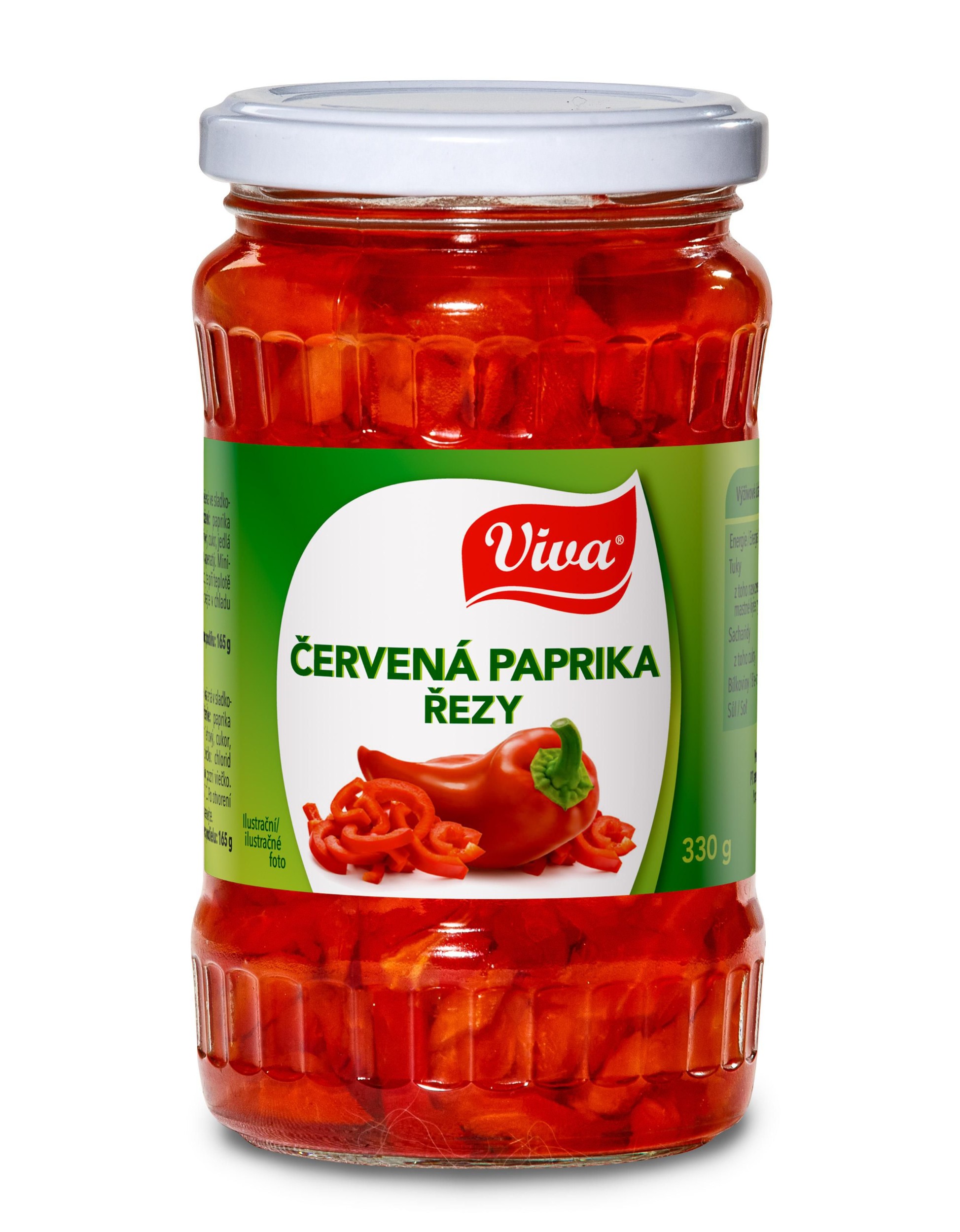Trvanlivé potraviny - Viva Paprika červená řezaná 330g