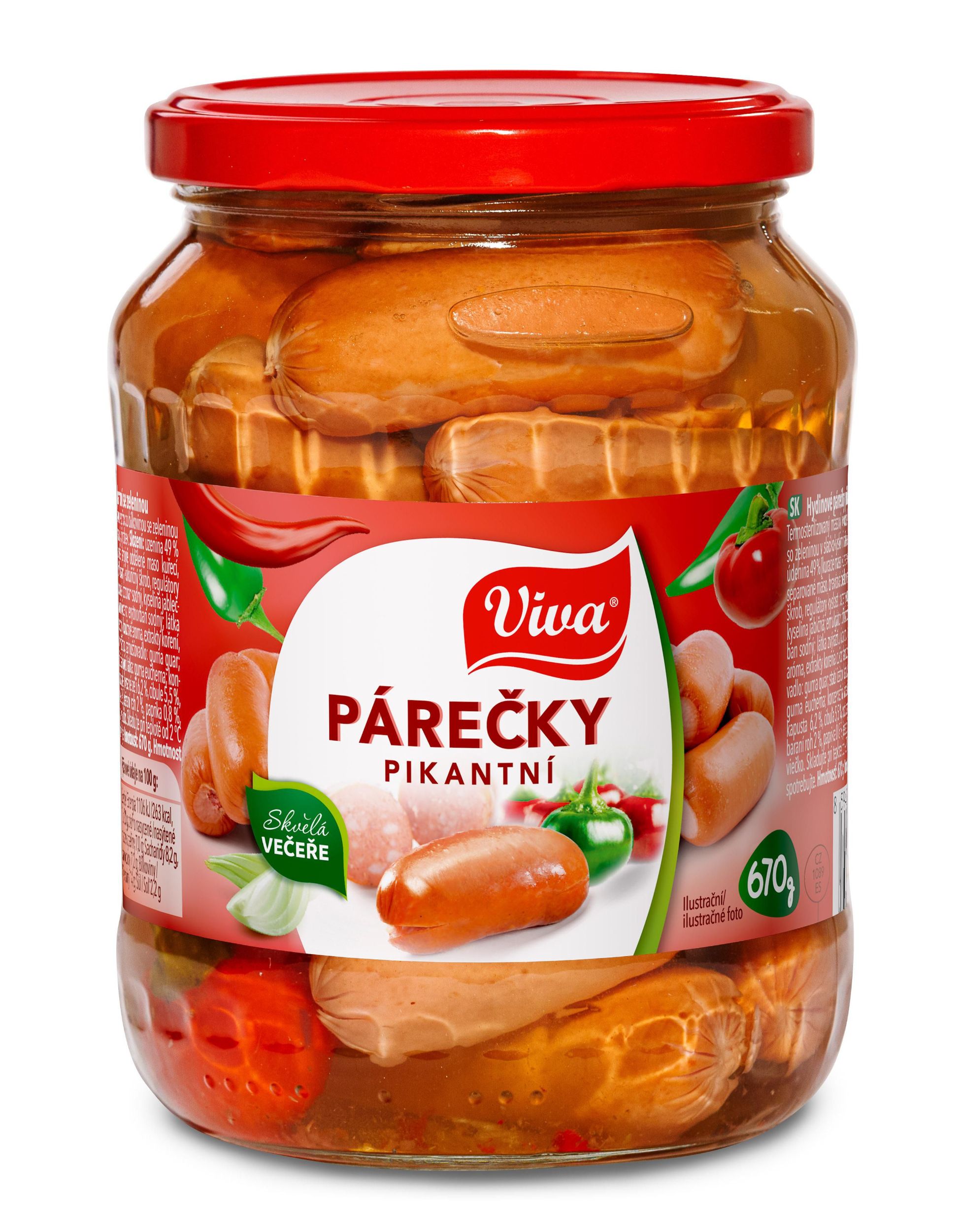 Trvanlivé potraviny - Viva Párečky pikantní 670g