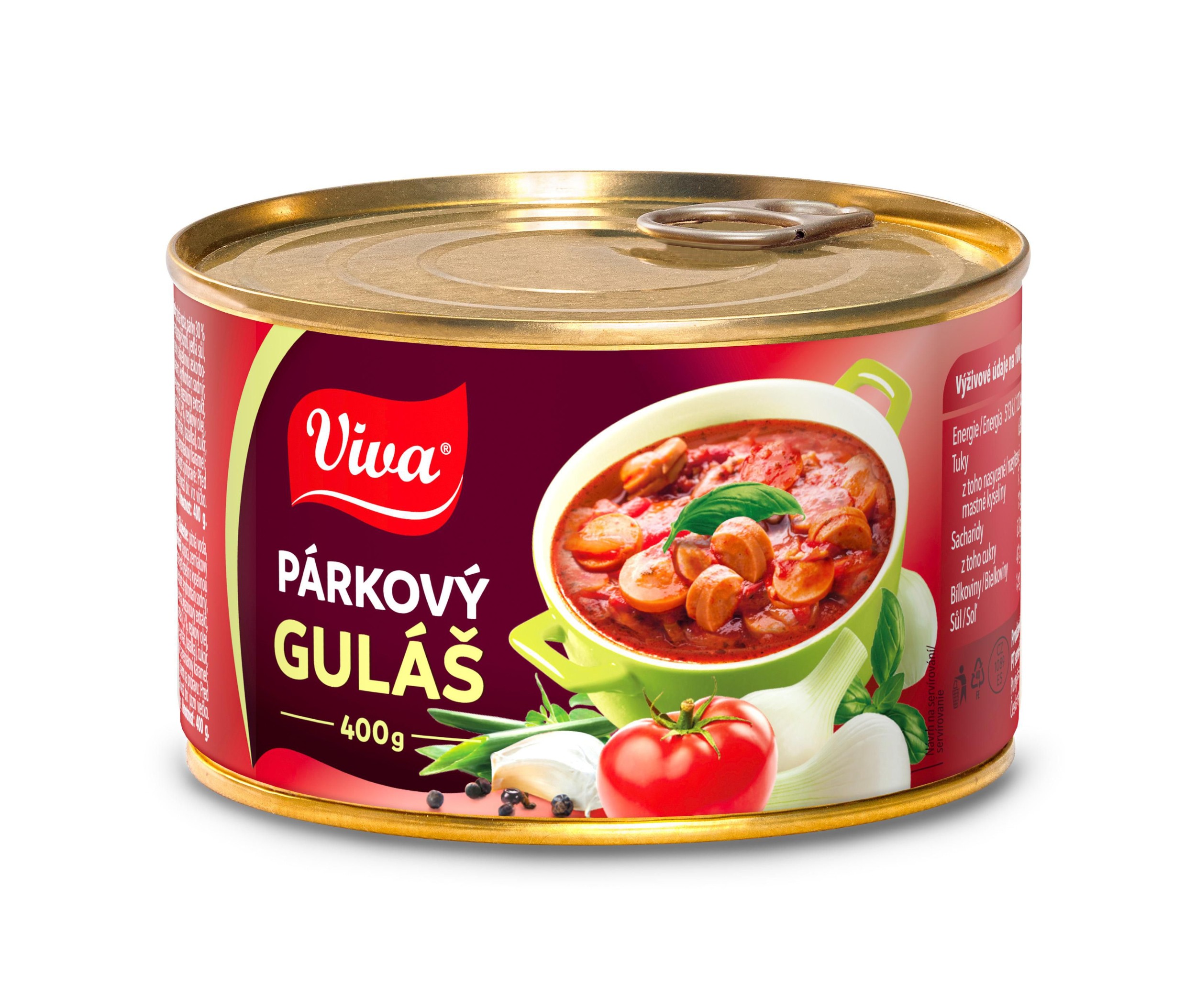 Trvanlivé potraviny - Viva Párkový guláš 400g