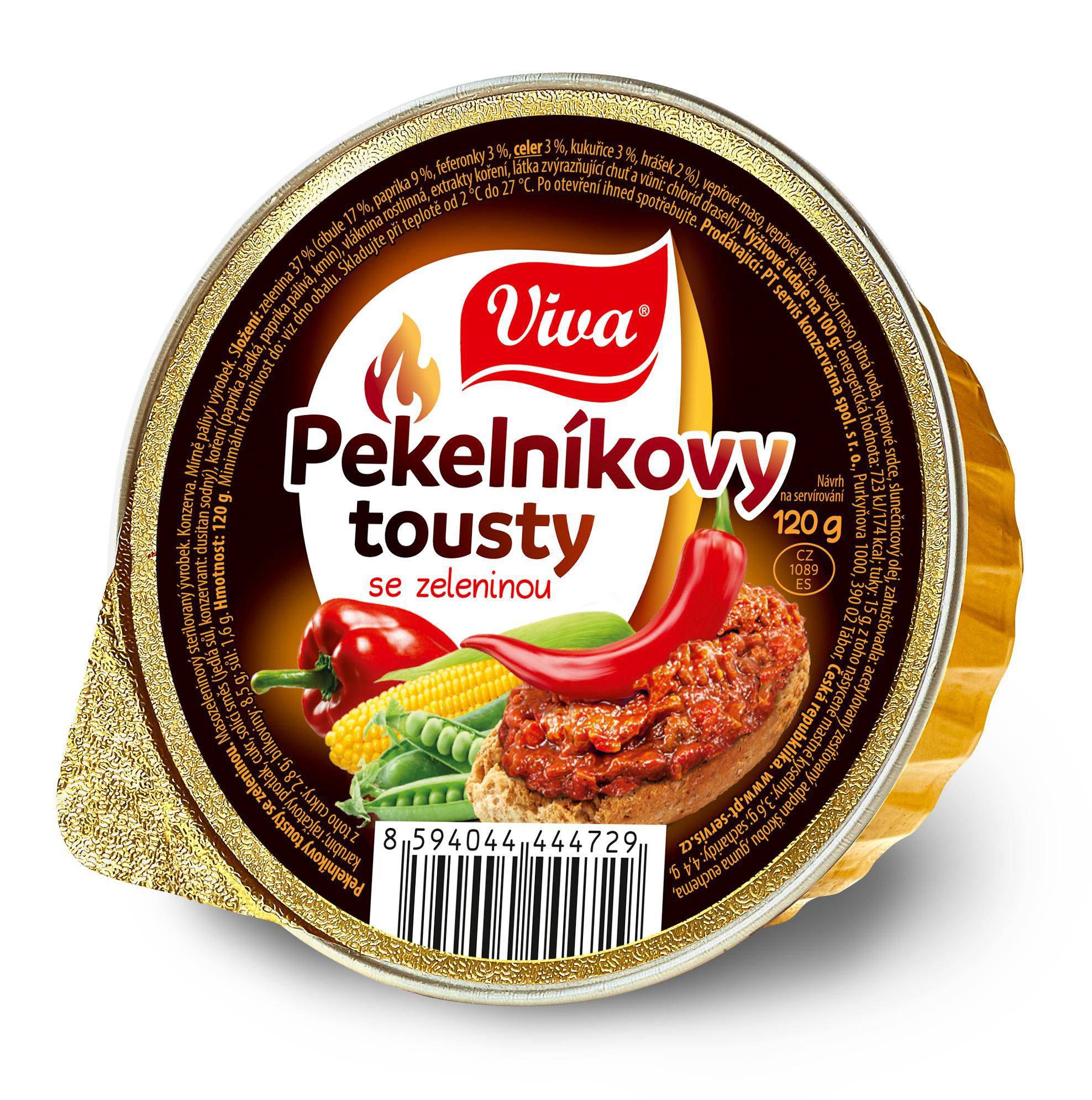 Trvanlivé potraviny - Viva Pekelníkovy tousty se zeleninou 120 g