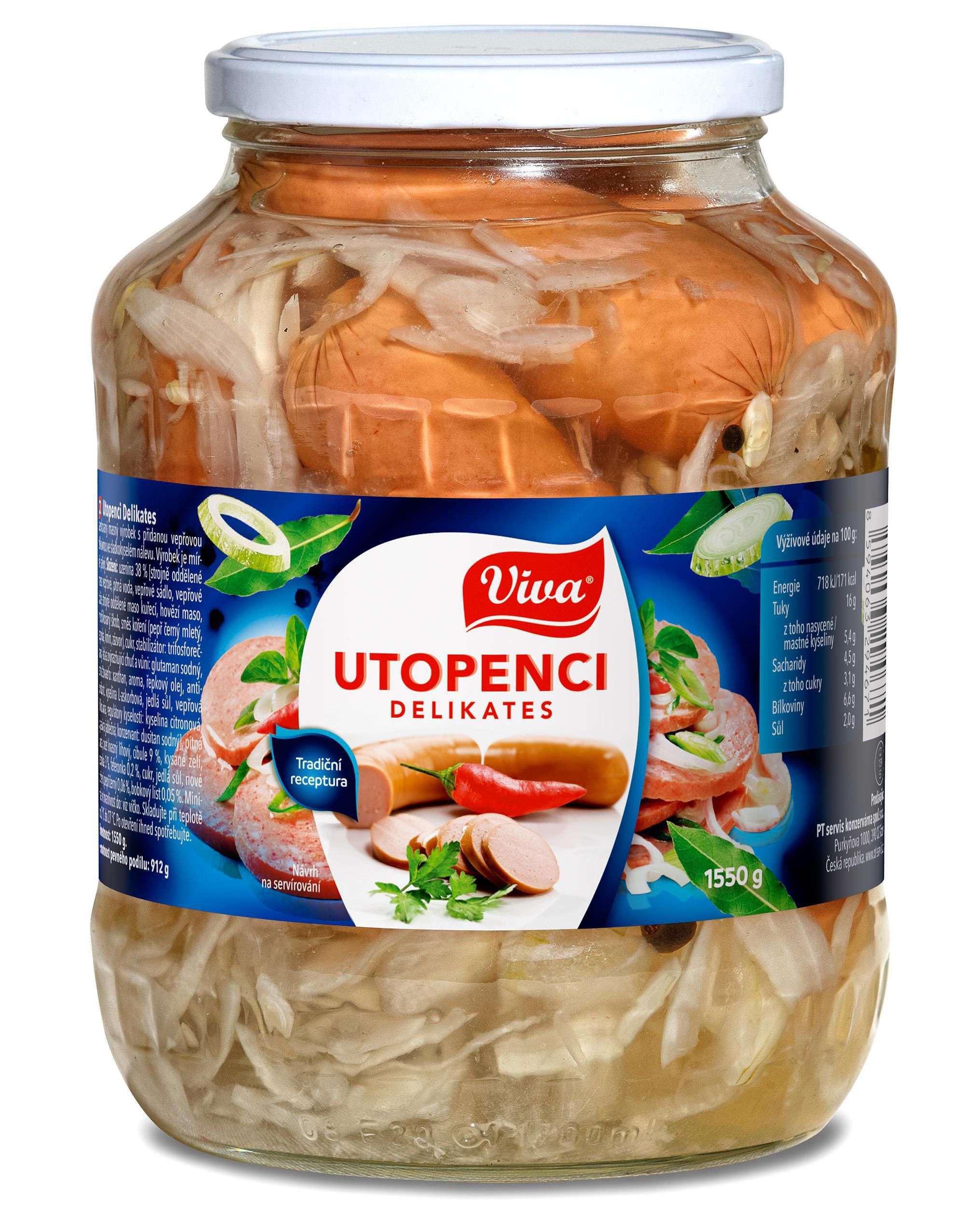 Trvanlivé potraviny - Viva Utopenci Delikates 1550 g