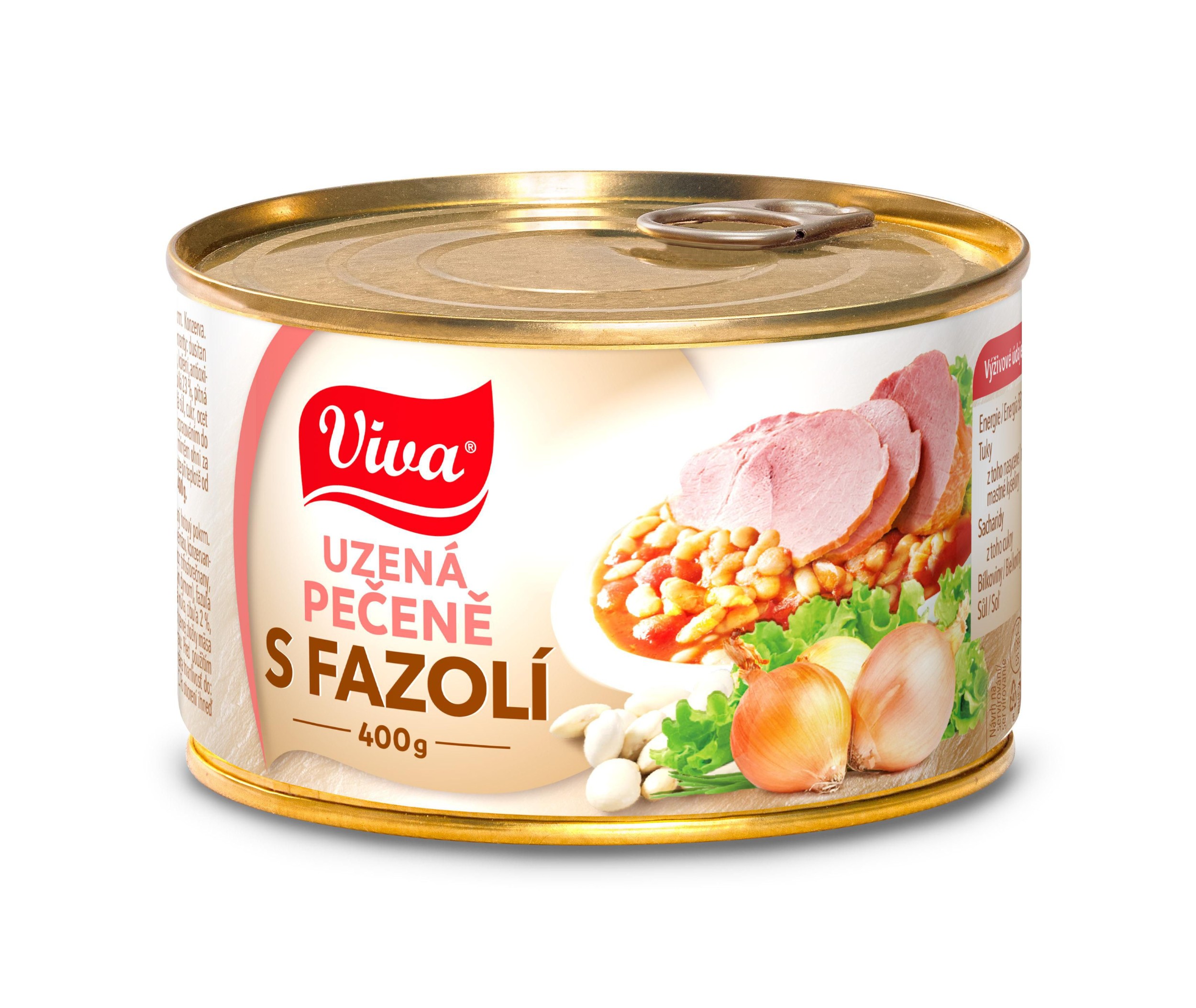 Trvanlivé potraviny - Viva Uzená pečeně s fazolí  400g