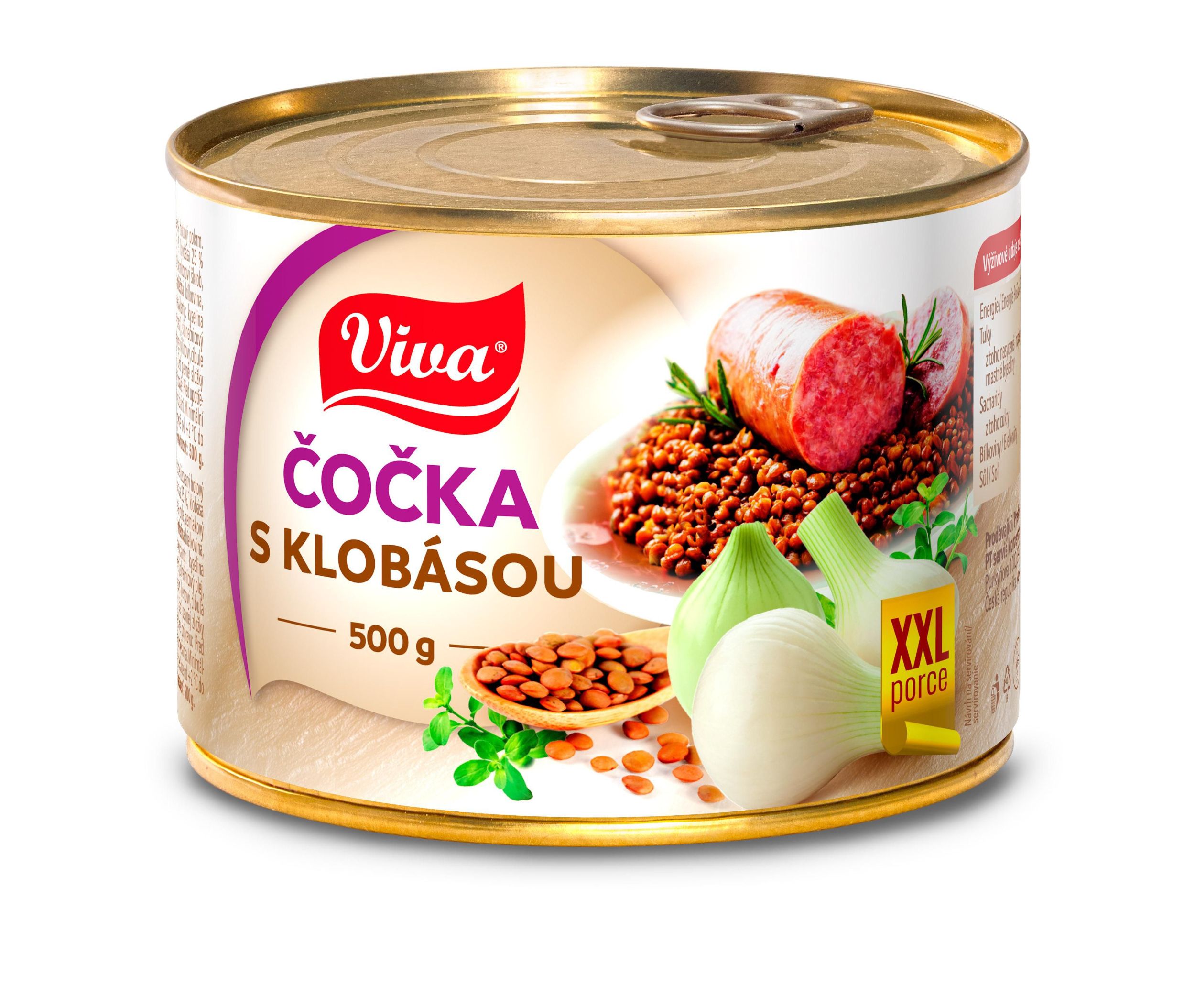 Trvanlivé potraviny - Viva XXL Čočka s klobásou 500g