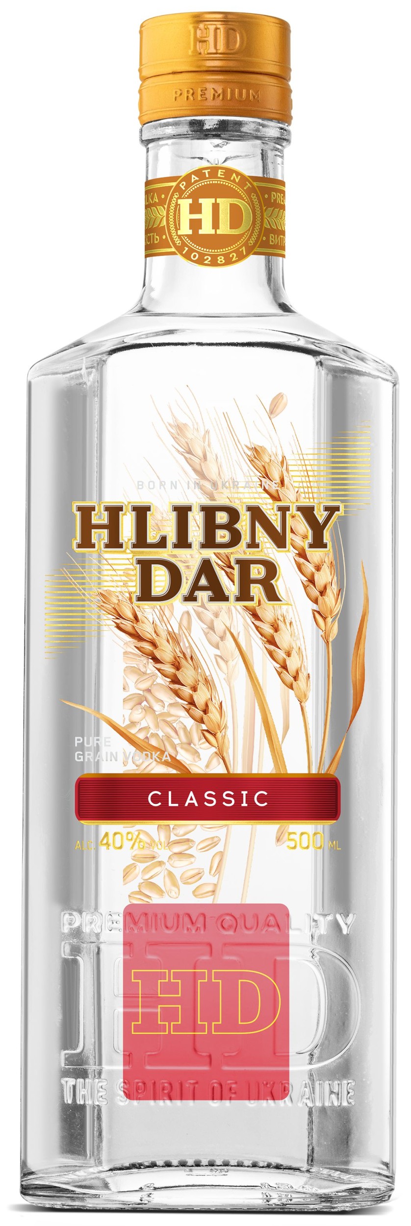Vodka Hlibny Dar classic 40% 0,5l-0