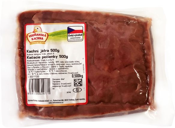 Mražené potraviny - Vodňanská kachna Kachní játra mražená 500g