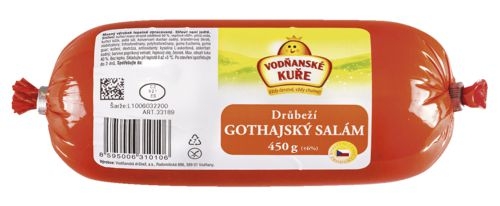 Uzeniny a lahůdky - Vodňanské kuře Drůbeží gothajský salám v celku 100 g