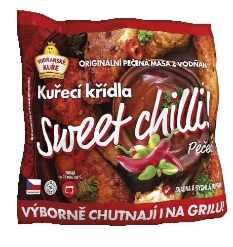 Hotová jídla - Vodňanské kuře Pečená kuřecí křídla Sweet Chilli 500 g