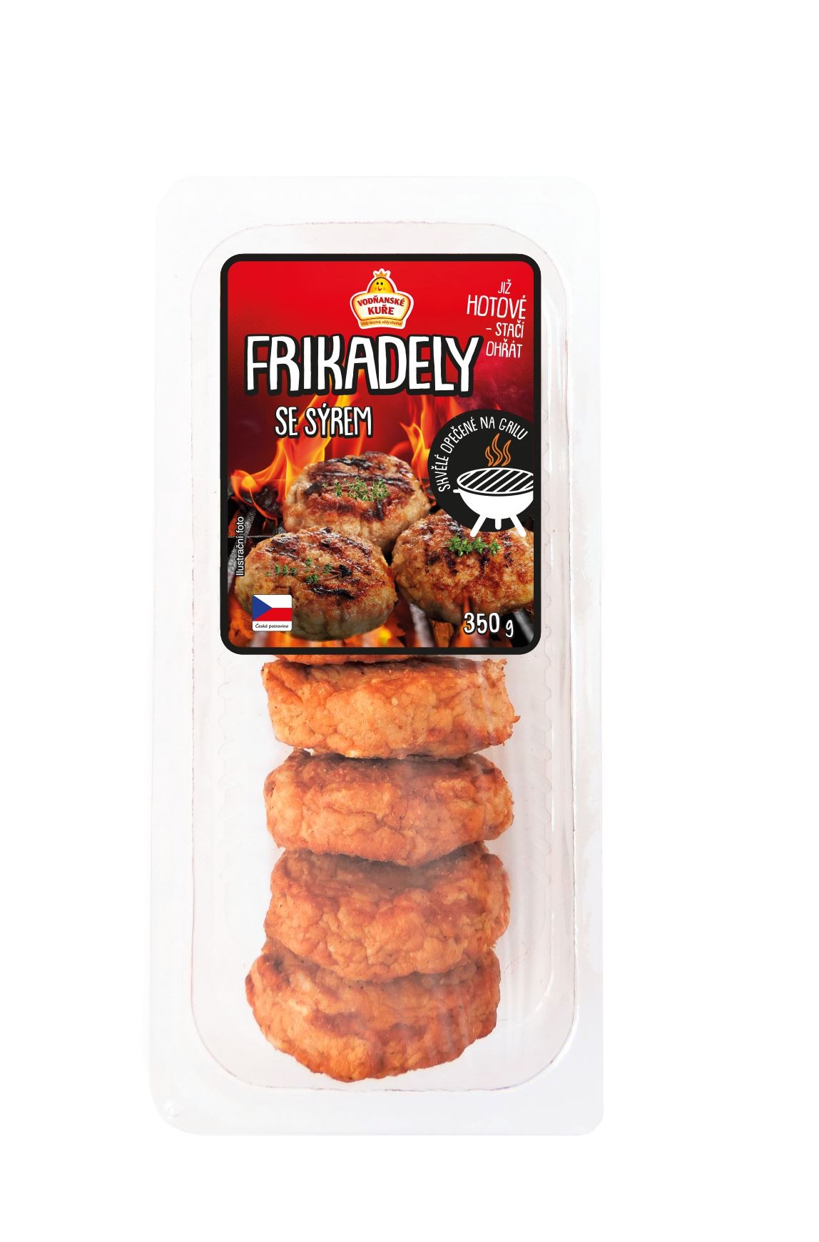 Hotová jídla - Vodňanské kuře Smažené frikadely se sýrem 350g