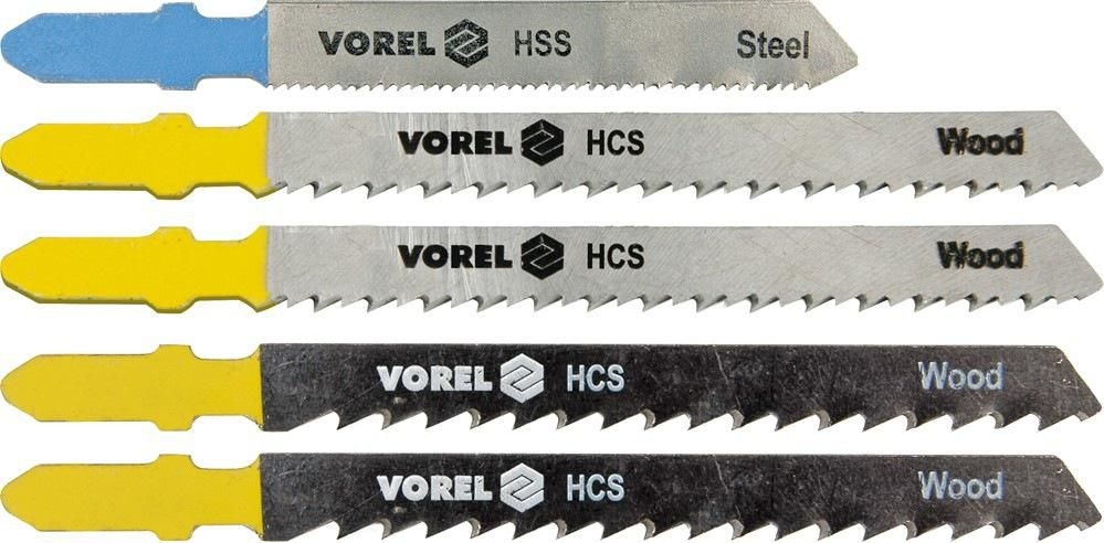 Domácnost a Zahrada - Vorel List do přímočaré pily 100/75 mm, 76/50 mm,dřevo,plast,železo 5ks