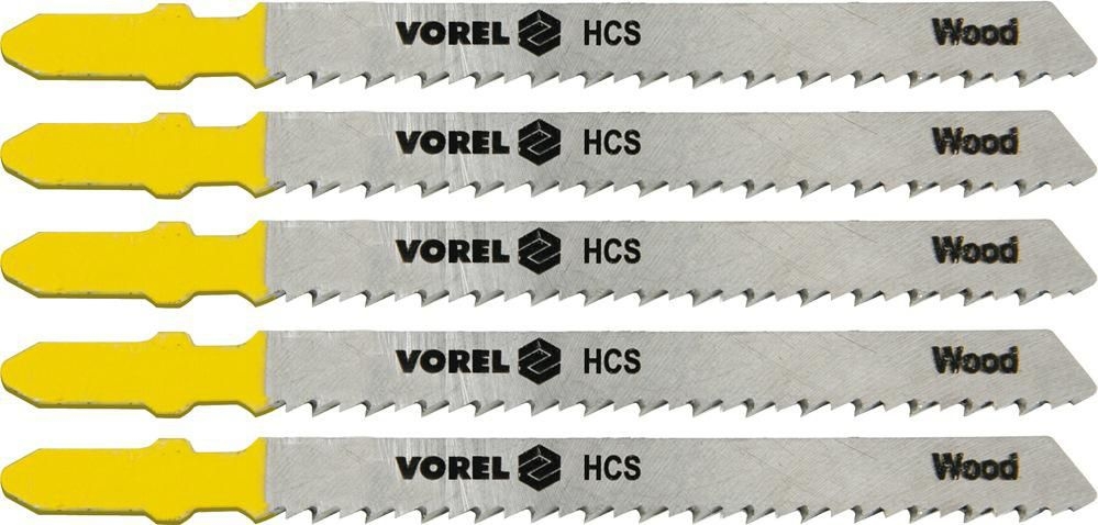 Domácnost a Zahrada - Vorel List do přímočaré pily 100 mm na dřevo, dřevotřísku TPI10 5 ks