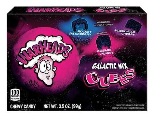 Trvanlivé potraviny - Warheads Galactic Cubes želé bonbóny 99 g